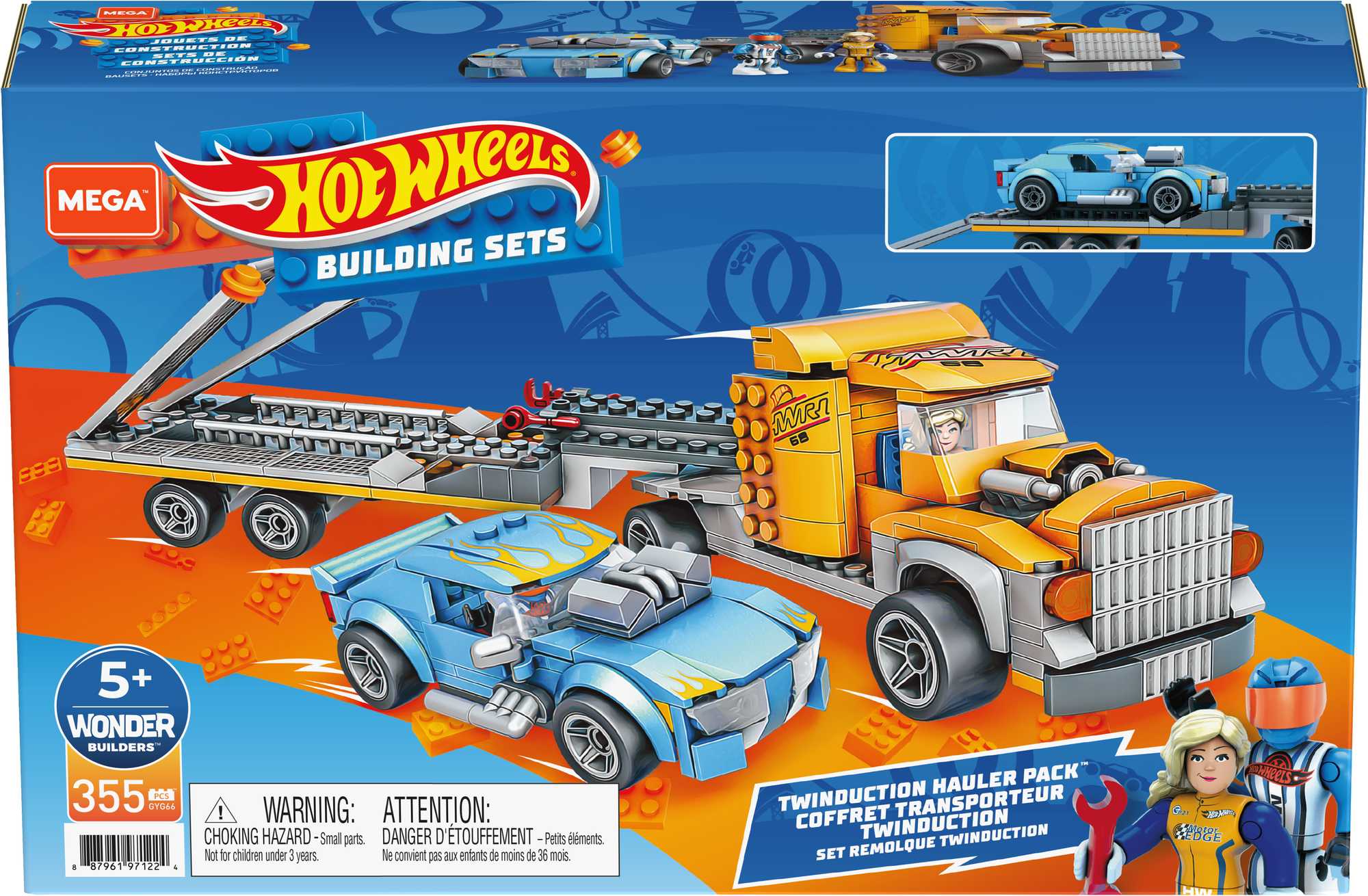KLOCKI ZESTAW MEGA CONSTRUX HOT WHEELS TRANSPORTER + AUTKO GYG66 AUTKA Płeć chłopcy