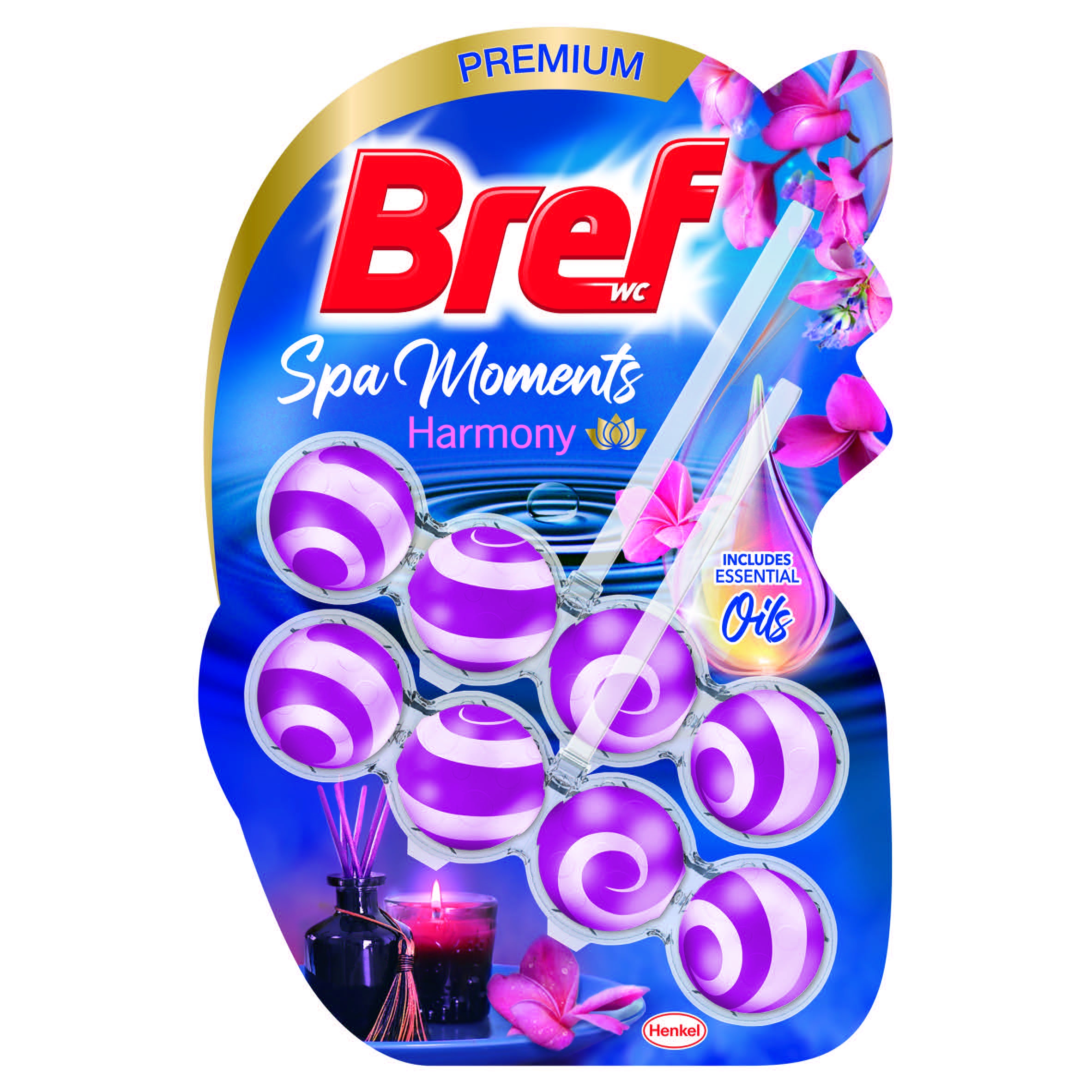 Levně 2x Bref, Spa Moments Harmony Wc závěs, 2 x 50 g