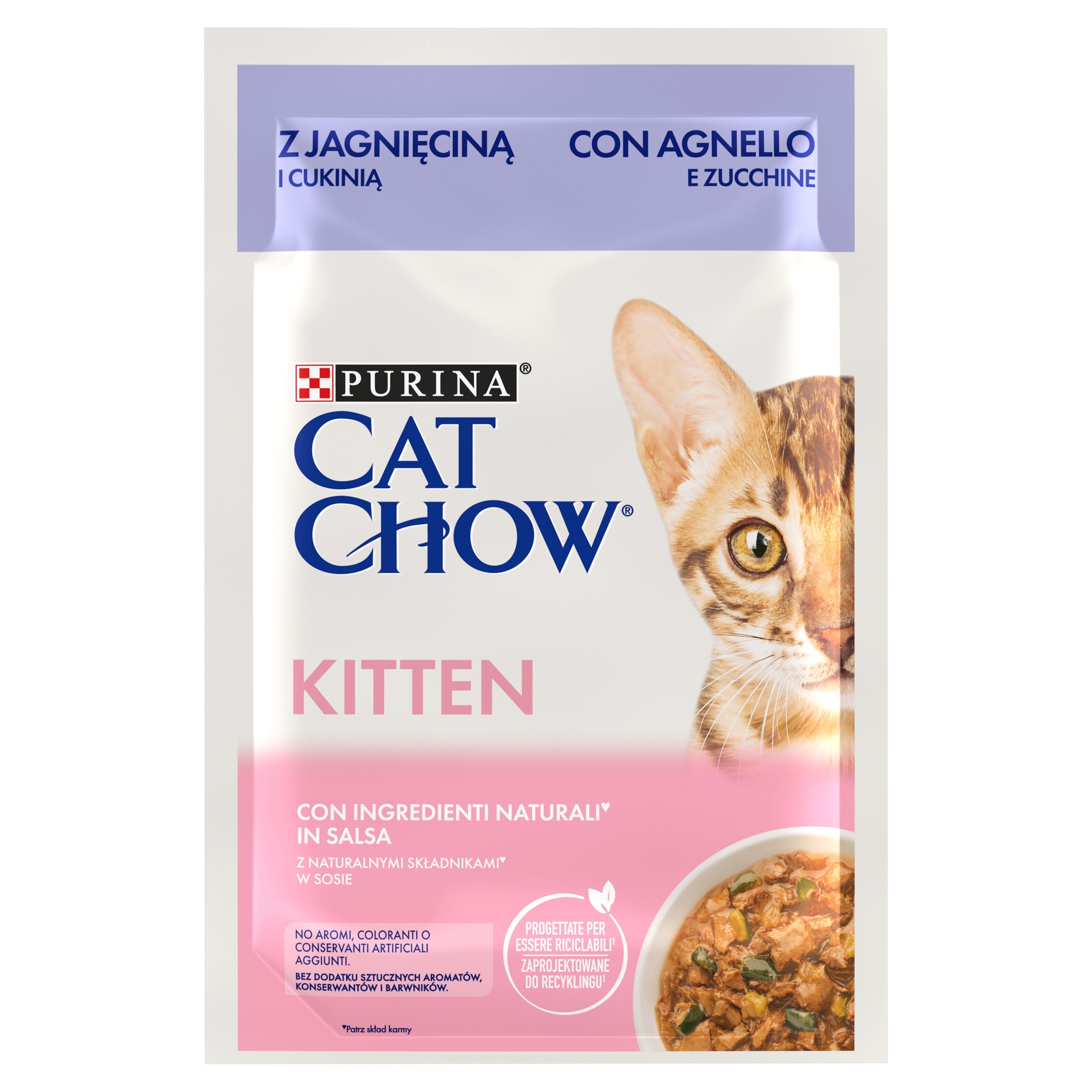 Levně 13 x Purina Cat Chow Kitten s jehněčím masem a cuketou v omáčce 85 g