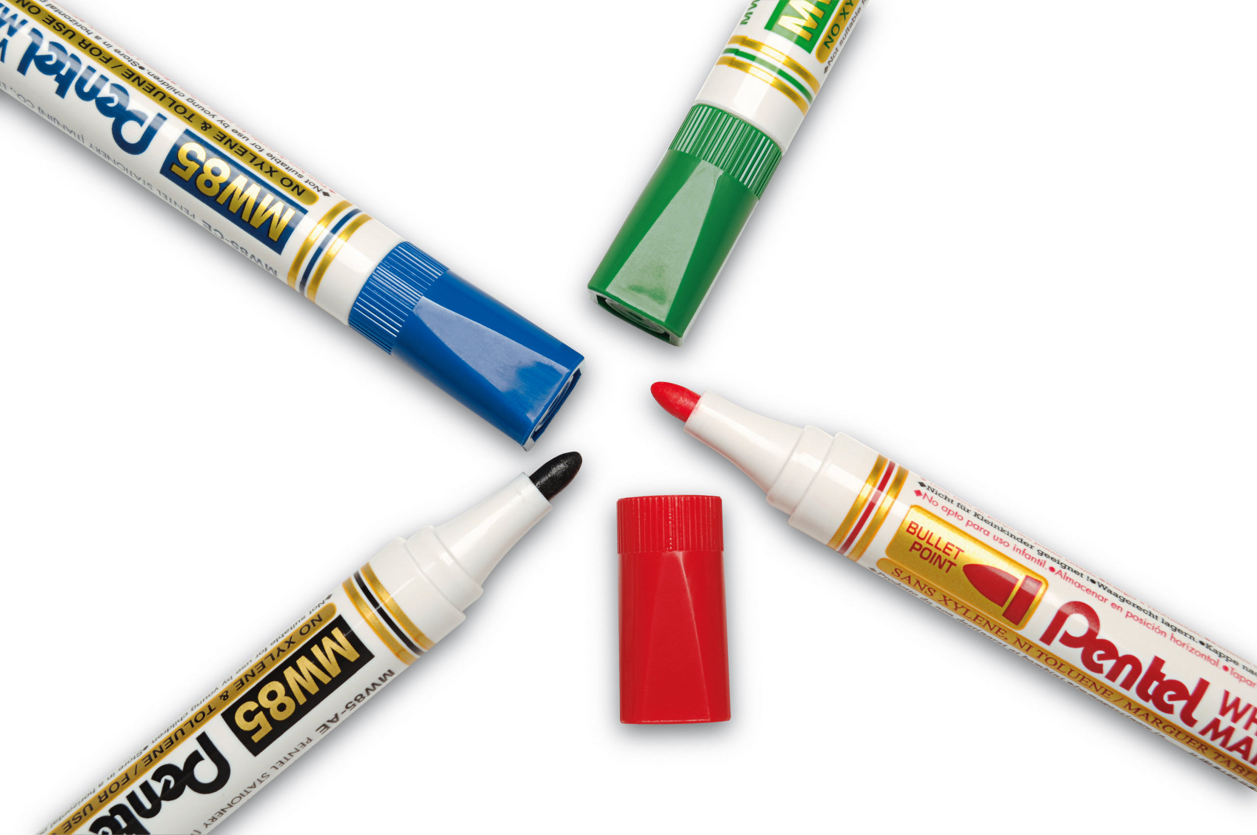 Suchościeralne Markery Pentel 4 Kolory ORYGINALNY! Marka Pentel