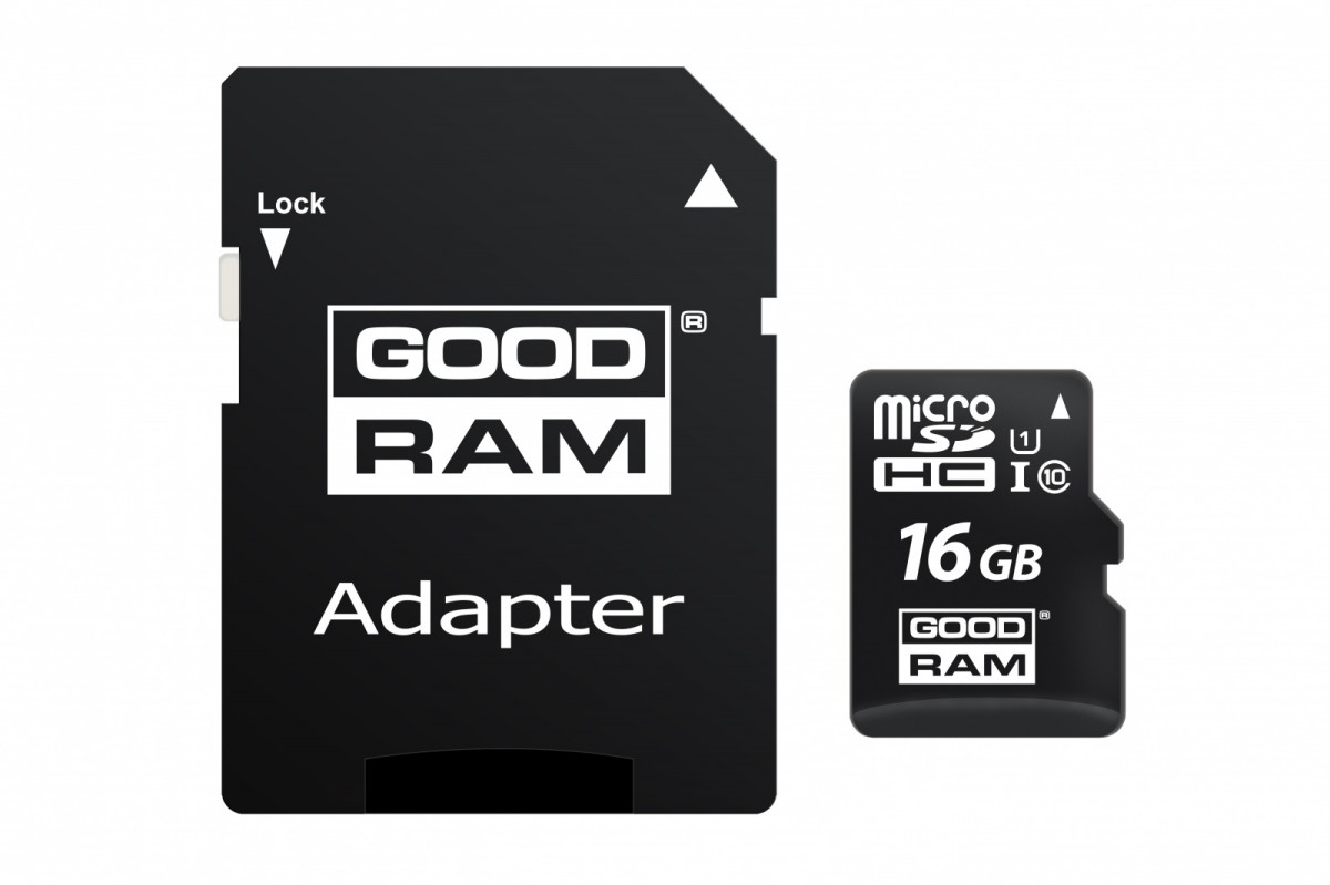 Goodram Karta microSDHC 16GB CL10 + adapter-Zdjęcie-0