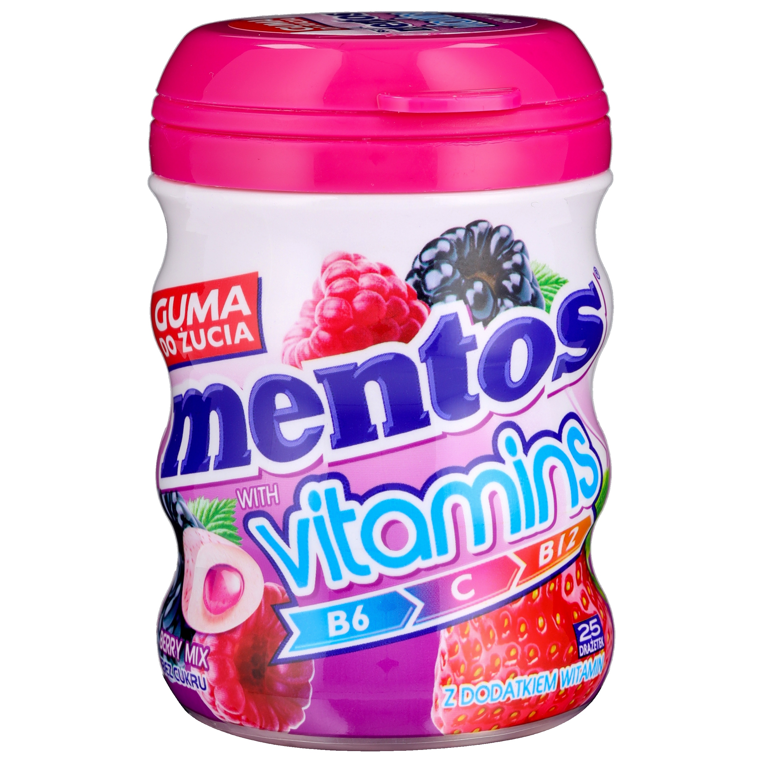 Levně Sada Mentos Vitamínová žvýkačka s příchutí borůvky 50 g