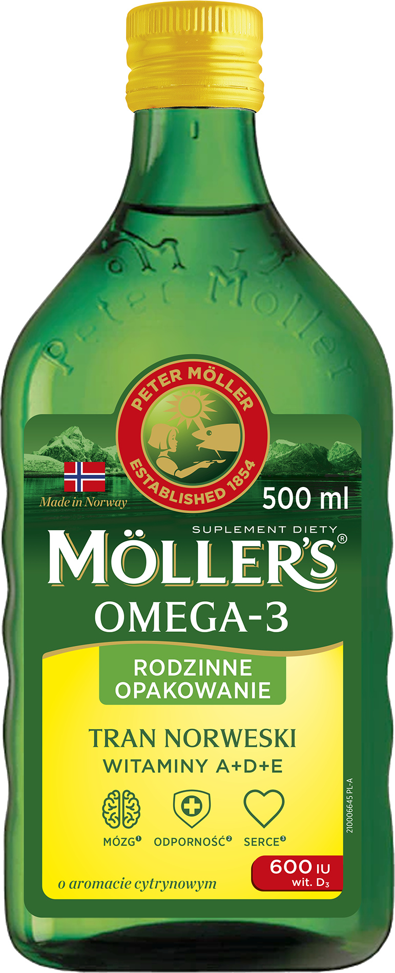 MOLLER'S Tran Norweski Cytrynowy 500ml