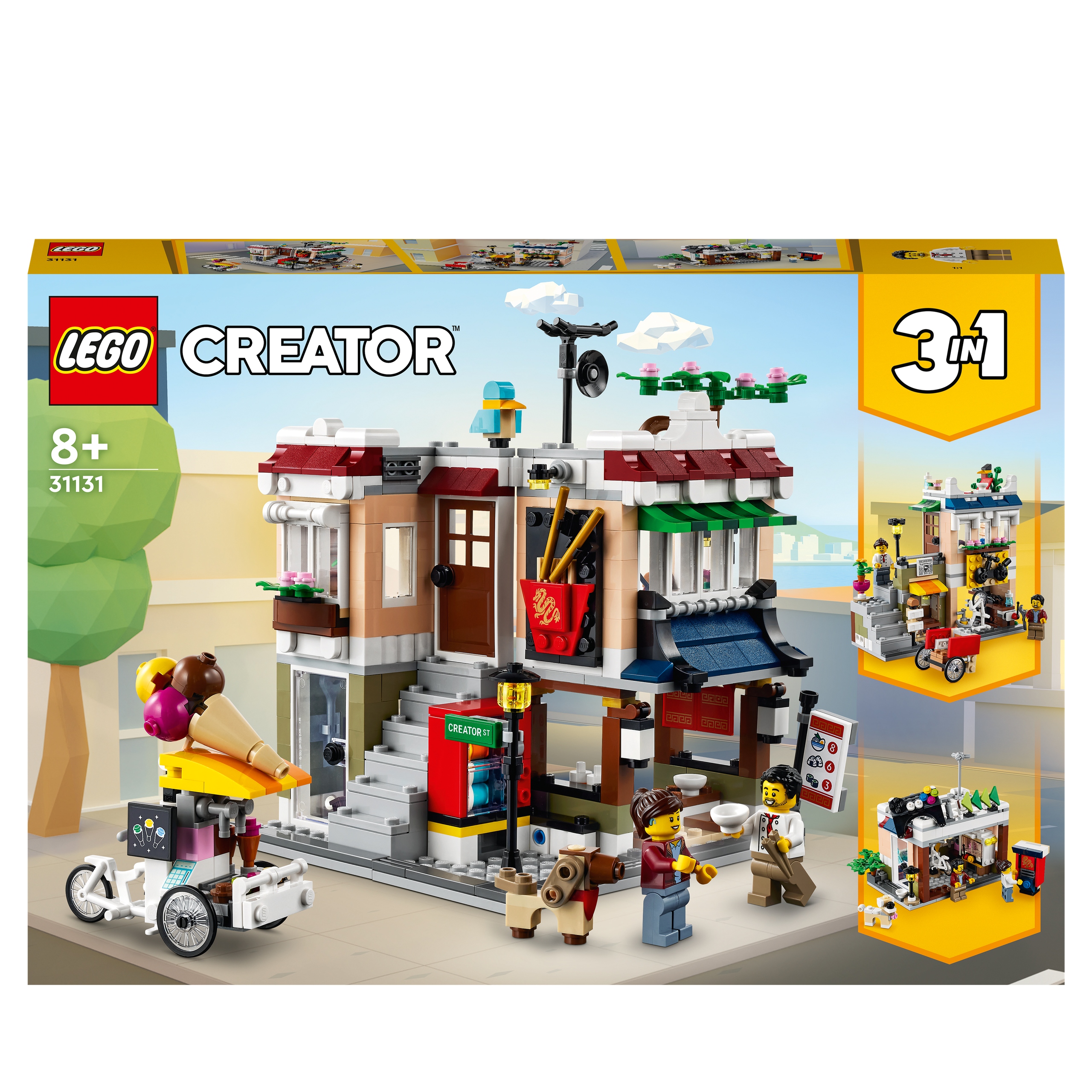 Lego 31131 Creator 3v1 – Obchod s nudlemi v centru města – Ideální dárek