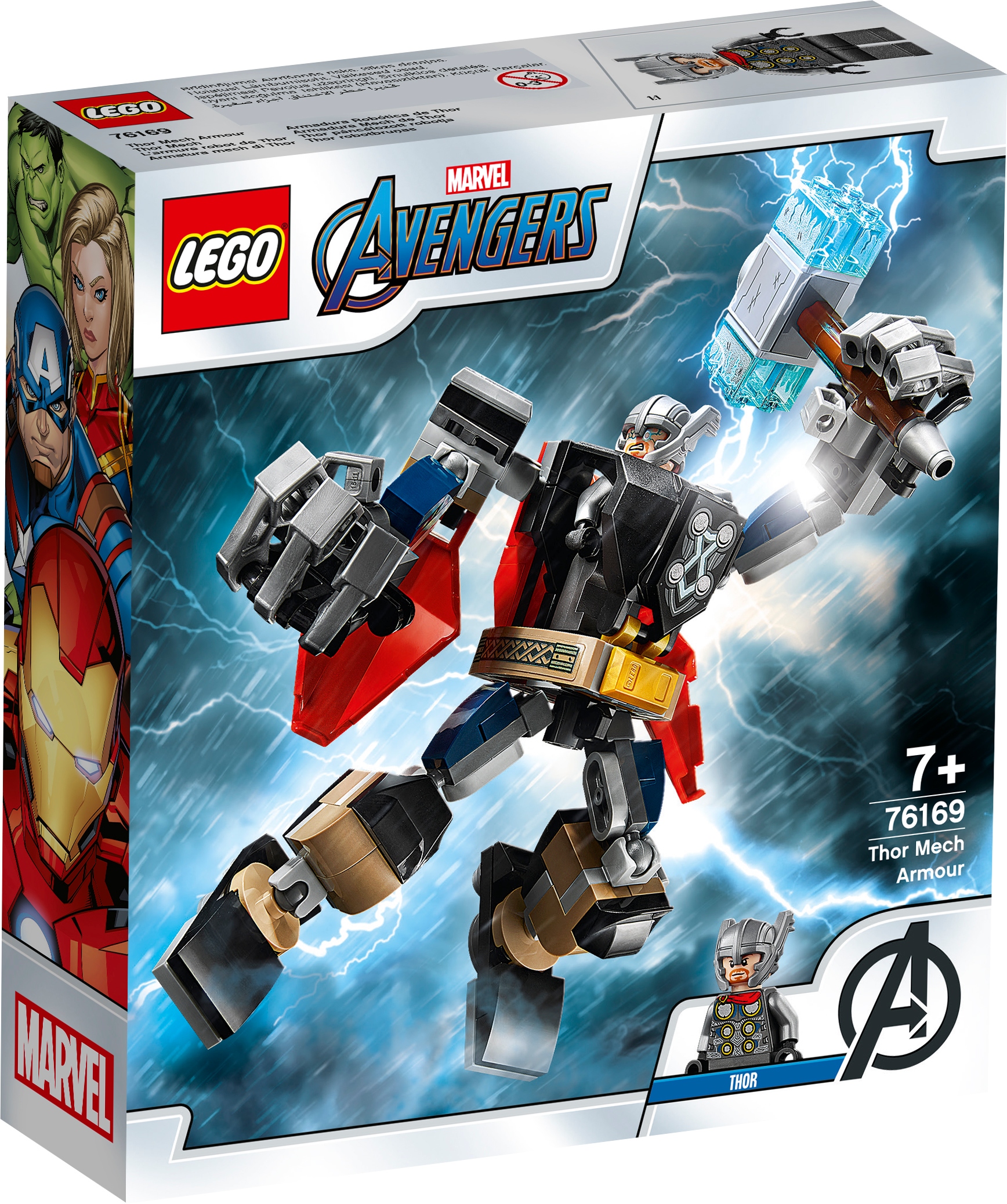 Opis Lego Heroes 76169 Opancerzony mech Thora Avengers młot Marvel