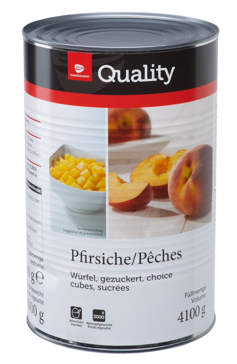 Levně Tgq Broskve v kostkách v sirupu 4100 g