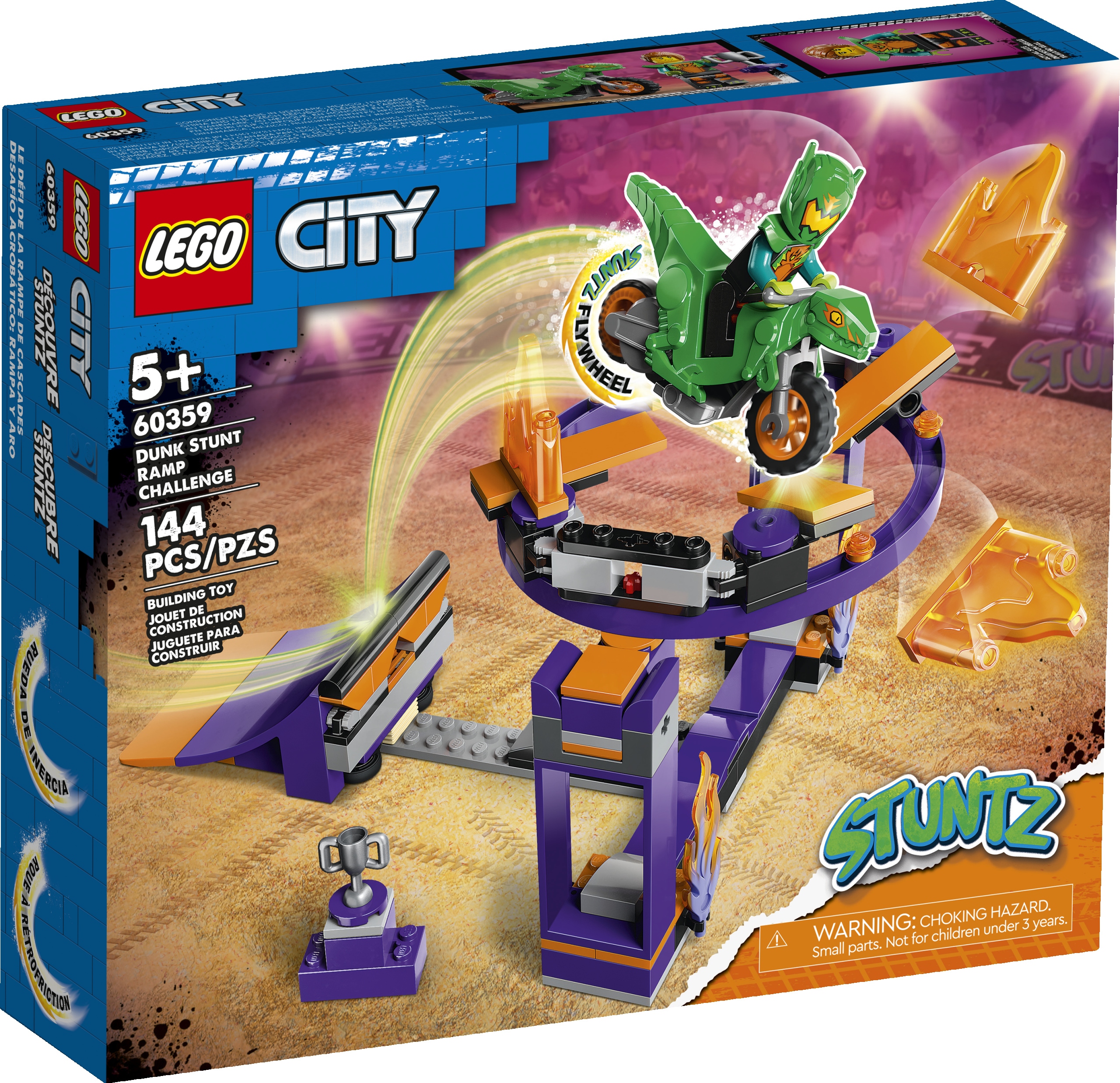 Lego City 60359 Wyzwanie kaskaderskie rampa z kołem do przeskakiwania