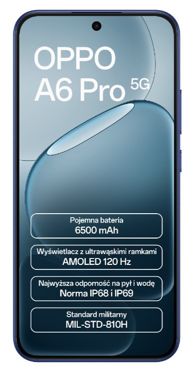 Smartfón Oppo A6 Pro 5G 8 Gb 256 Gb Dual Sim Nfc Modrý Stellar Black