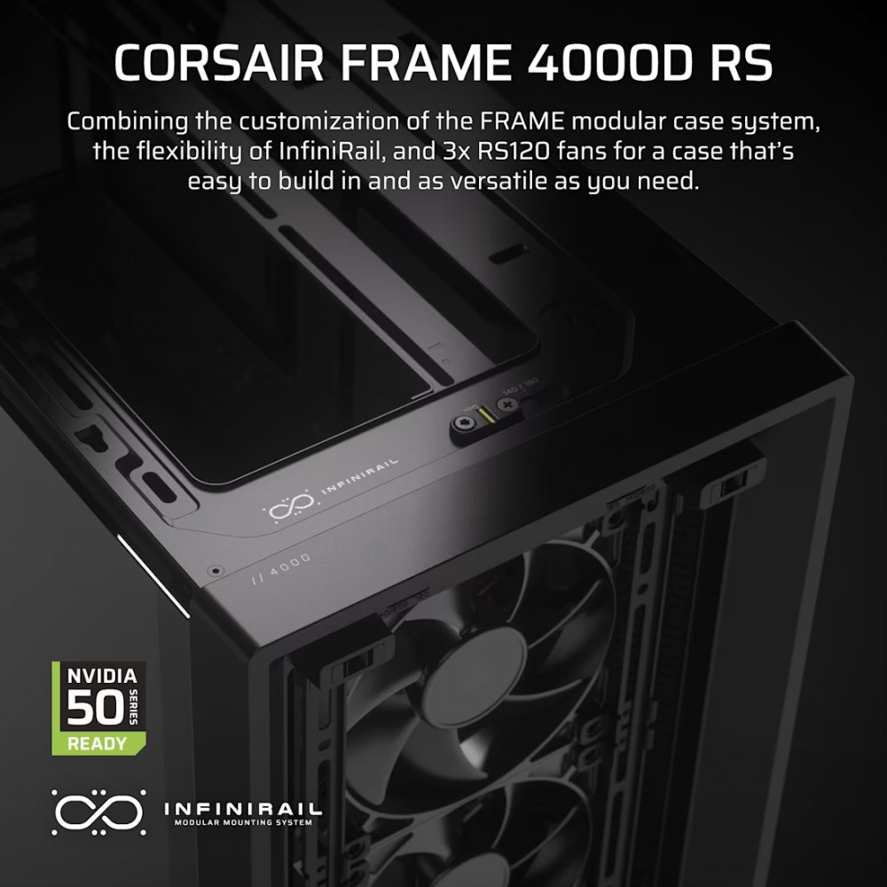 Corsair FRAME 4000D RS Mid-Tower, Black — 7