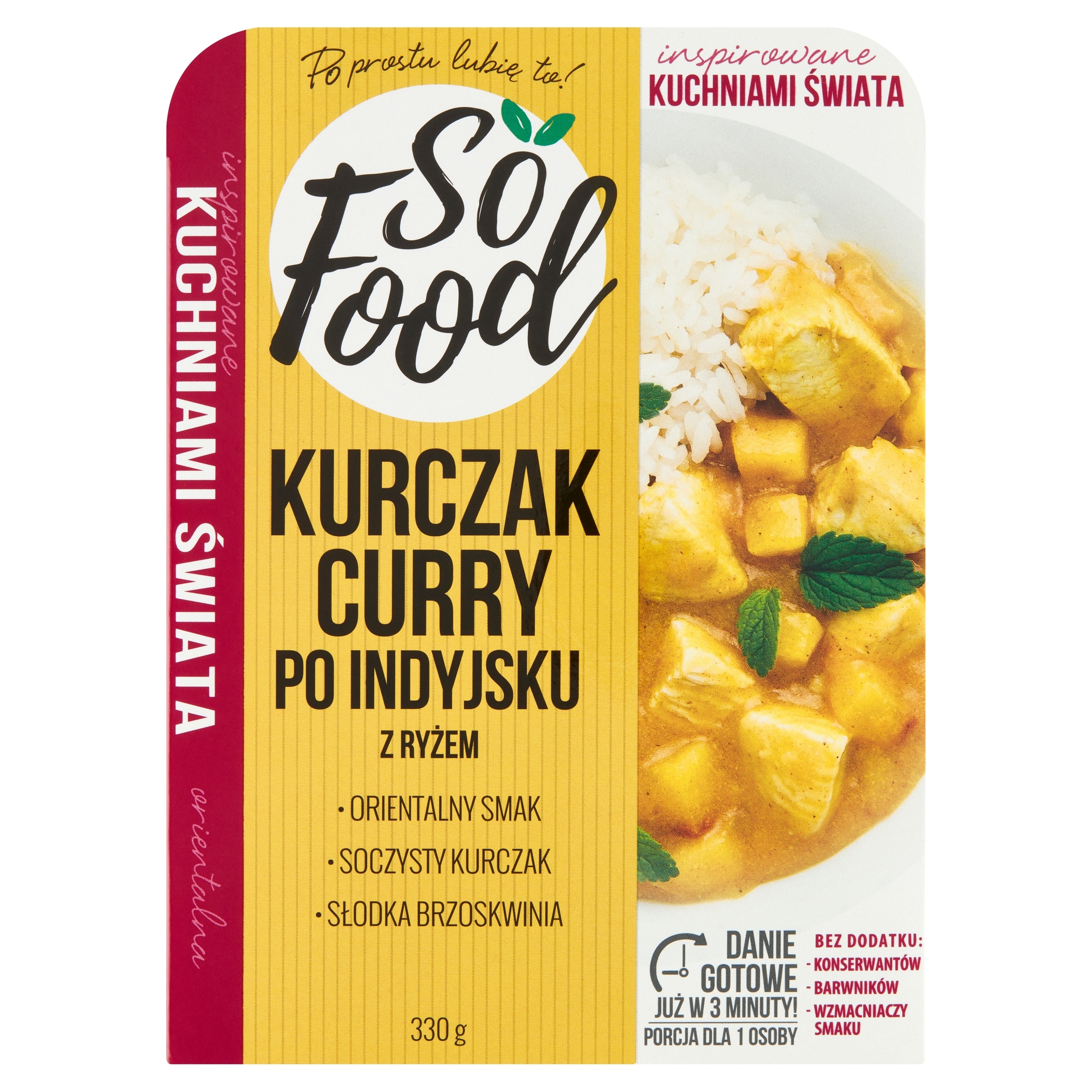 Levně 4x Kuřecí Kari Po Indickém S Rýží 330 g So Food