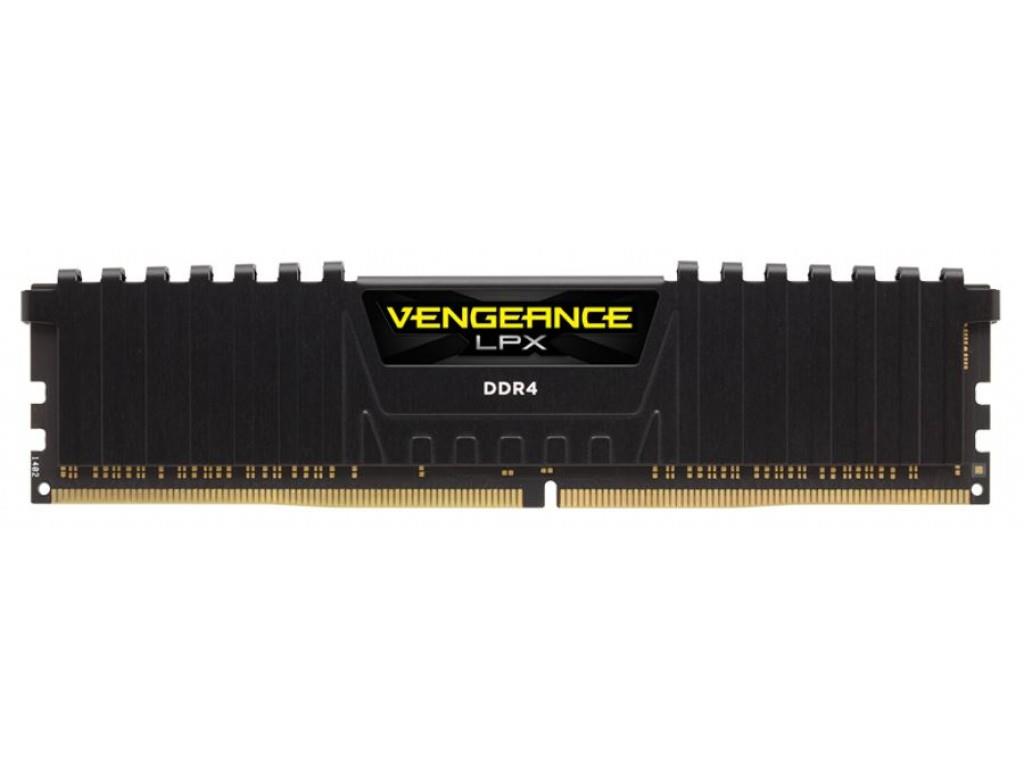 CORSAIR DDR4, 2666MHz 8GB 1x8GB DIMM, 16-18-18-35, XMP 2.0, Vengeance LPX black Heatspreader, Black PCB, 1.2V, for SKL — 3