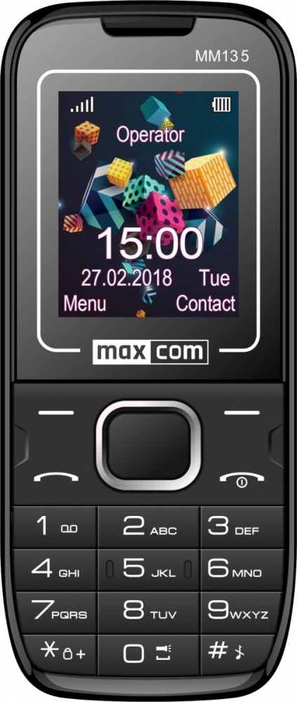 

Telefon komórkowy Maxcom MM135 Dual Sim Czarny
