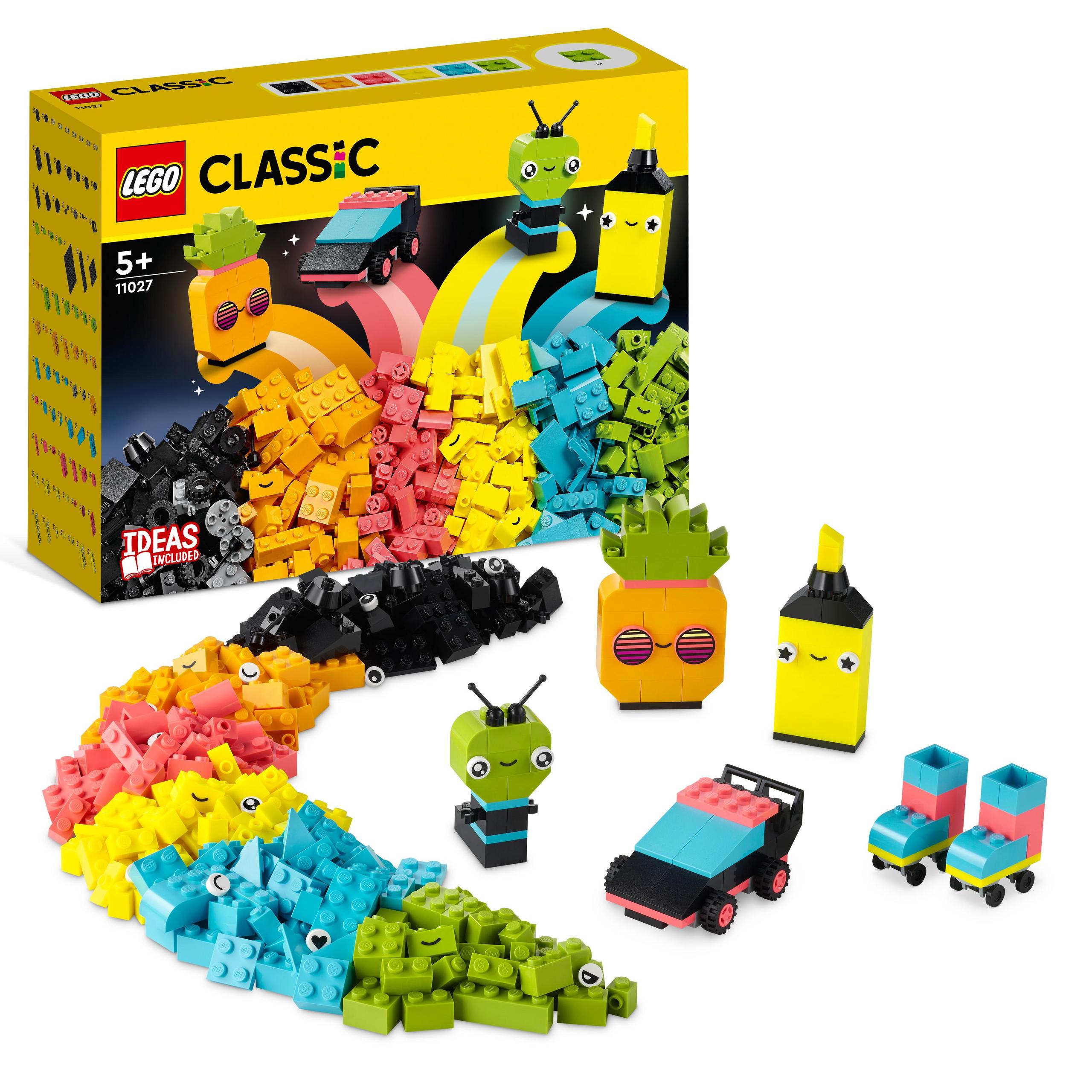 Lego Classic 11027 Kreativní zábava s neonovými barvami Stavebnice jako Dárek