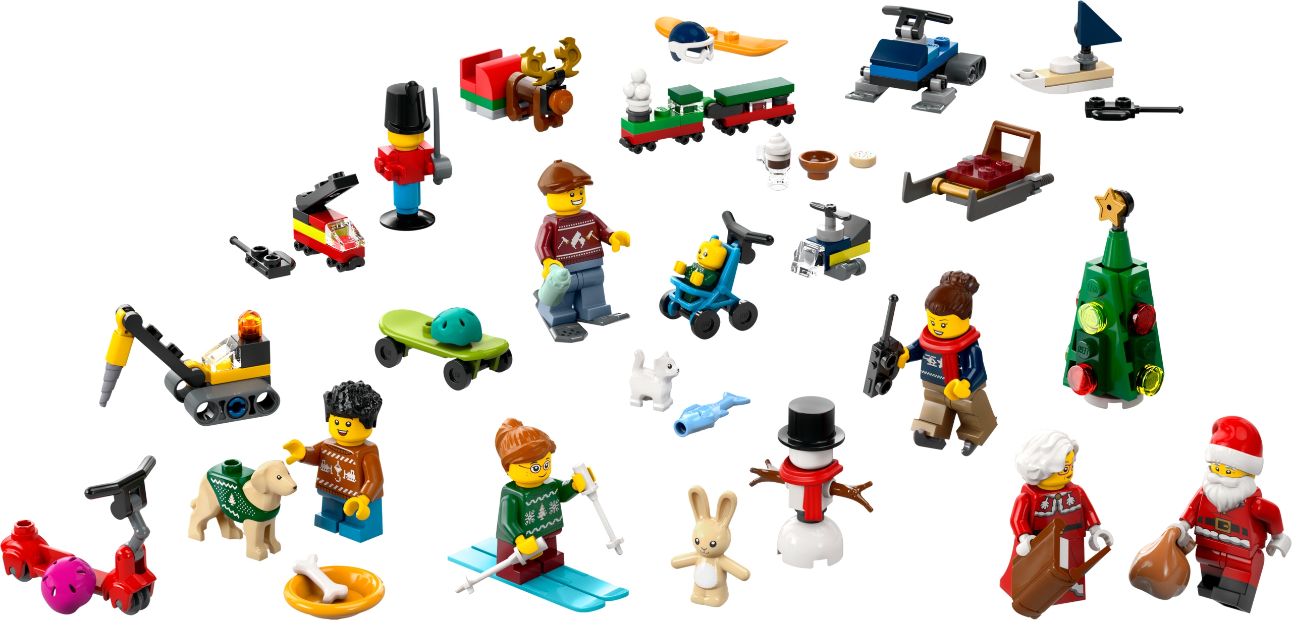 Адвент-календарь LEGO City 60436 2024, 195 деталей, 6 минифигурок и игровой коврик, от 5 лет — фото 3