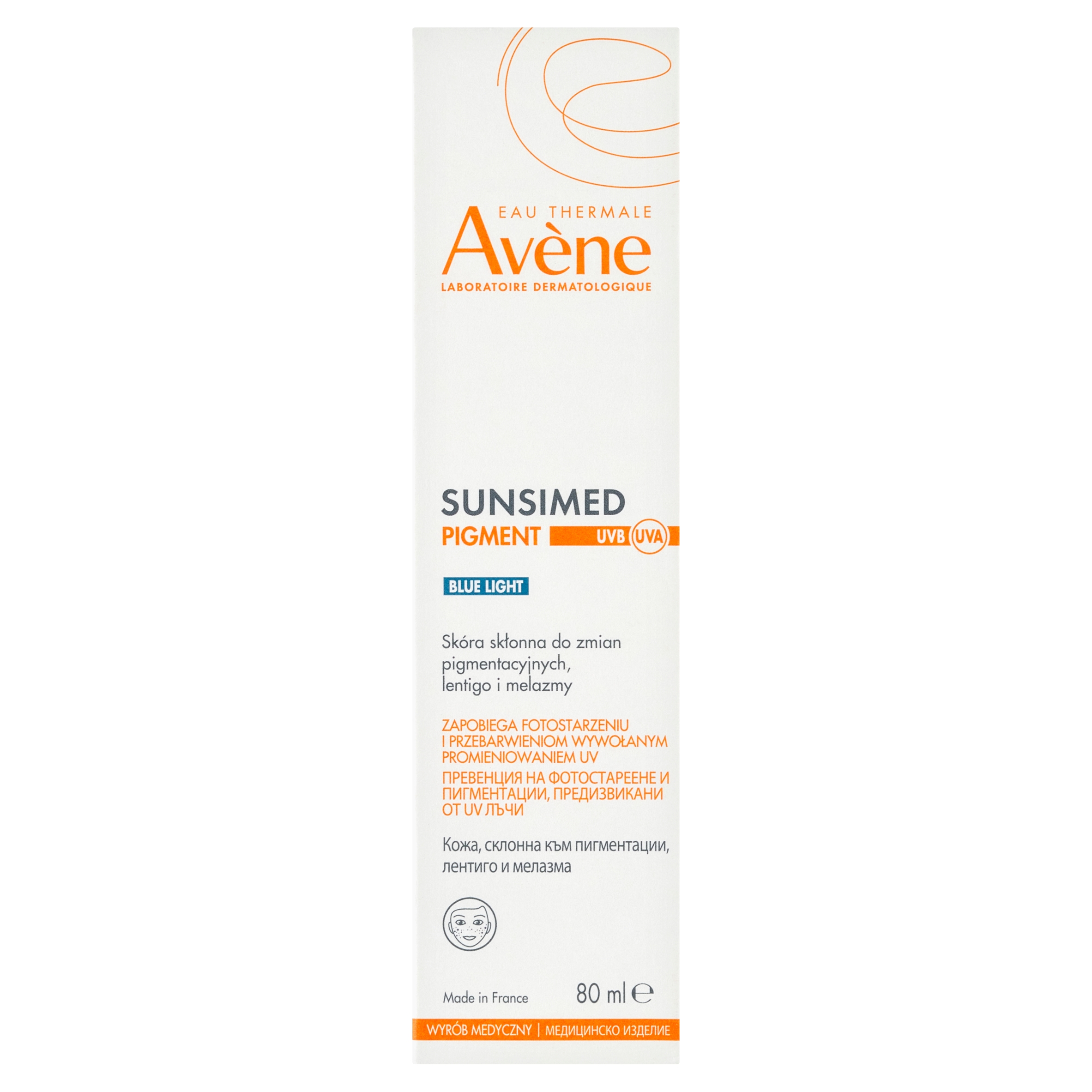 Avene SunsiMed Pigment Blue Light Krem SPF50+, 80ml