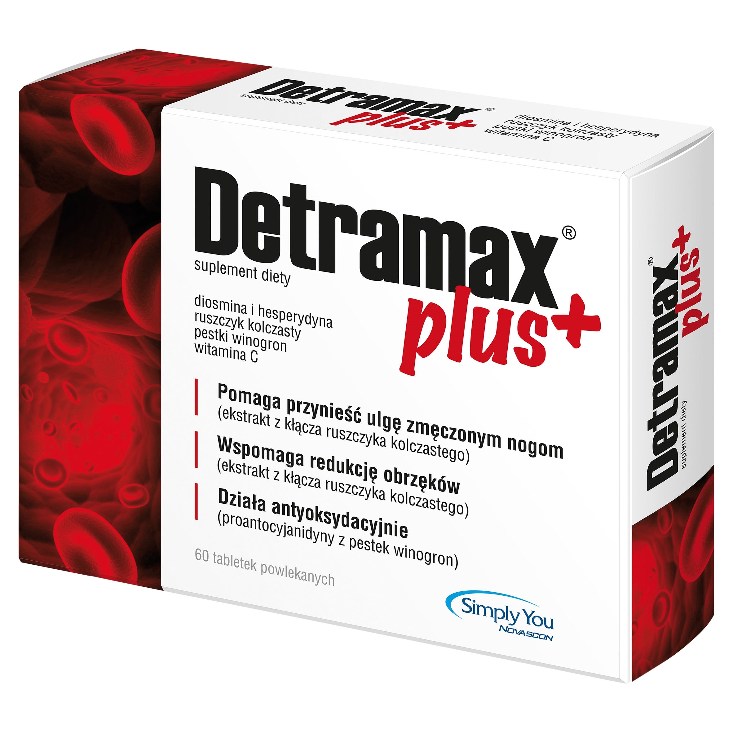 Detramax PLUS na zmęczone nogi 60 tabletek