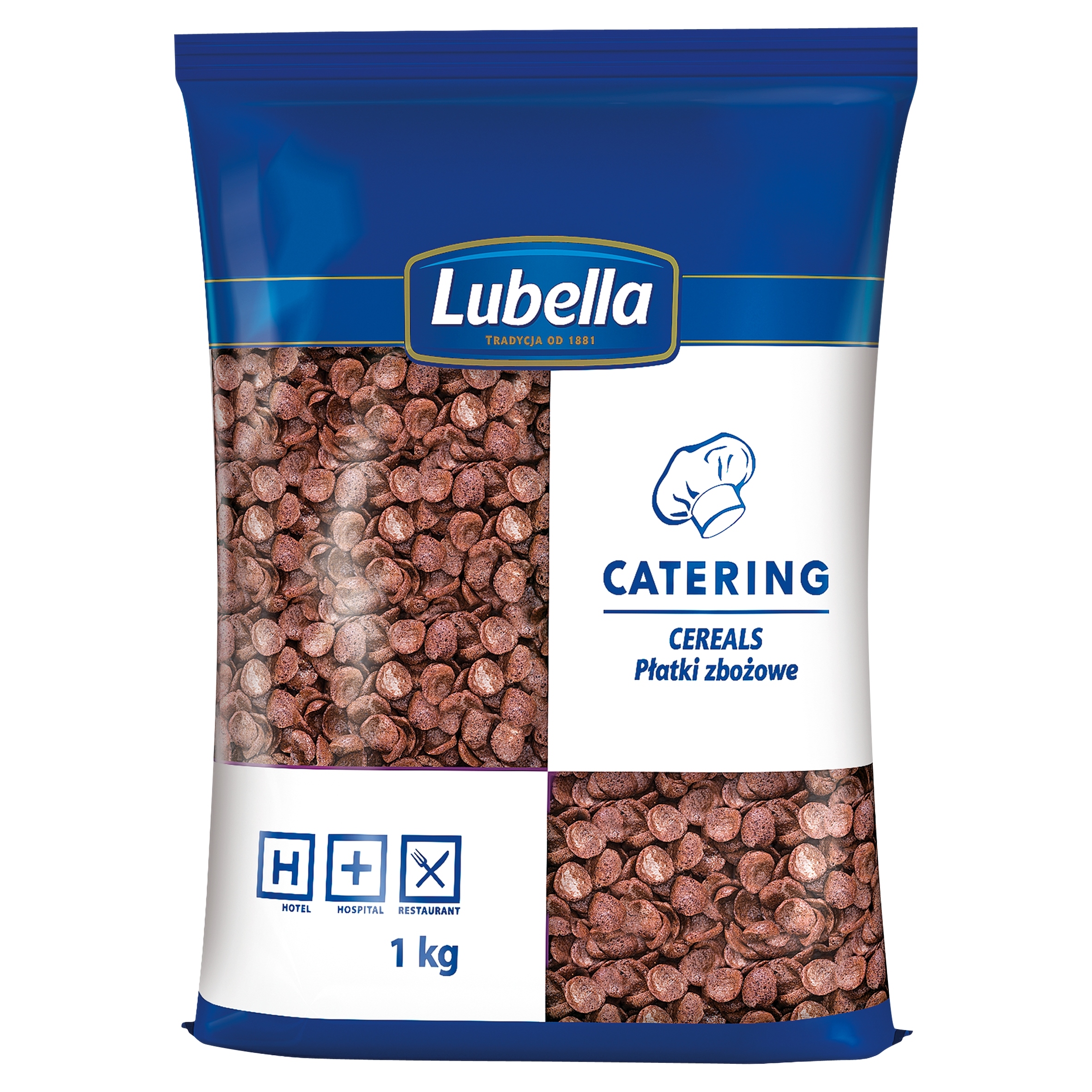 Levně 2x Lubella Catering Mušle Čokoládové vločky 1kg