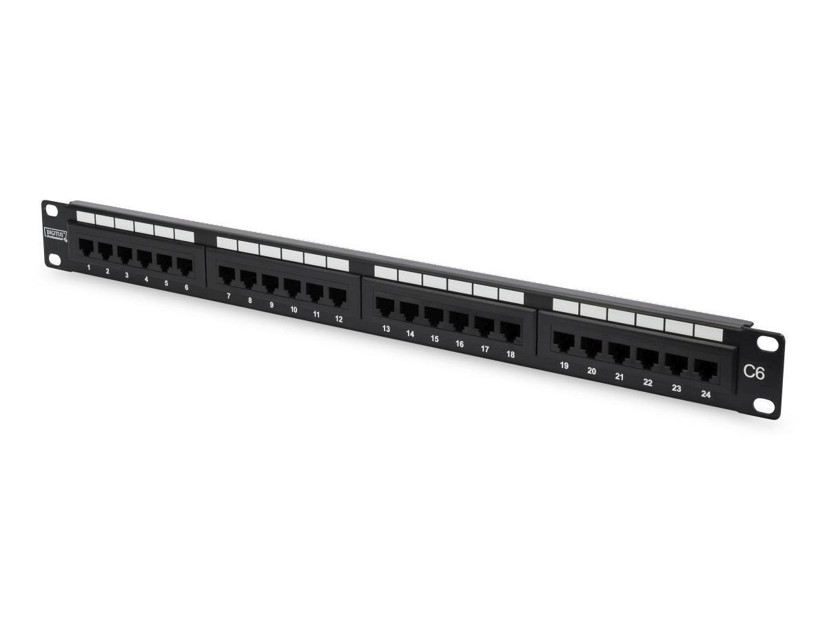 

Patch panel 24 porty kat.6 U/utp 1U wspornik
