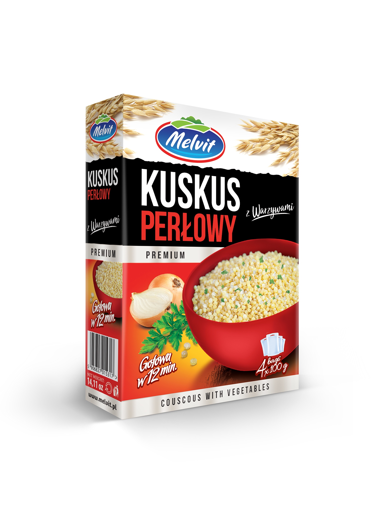 Levně Perlový kuskus se zeleninou Melvit 4x80 g