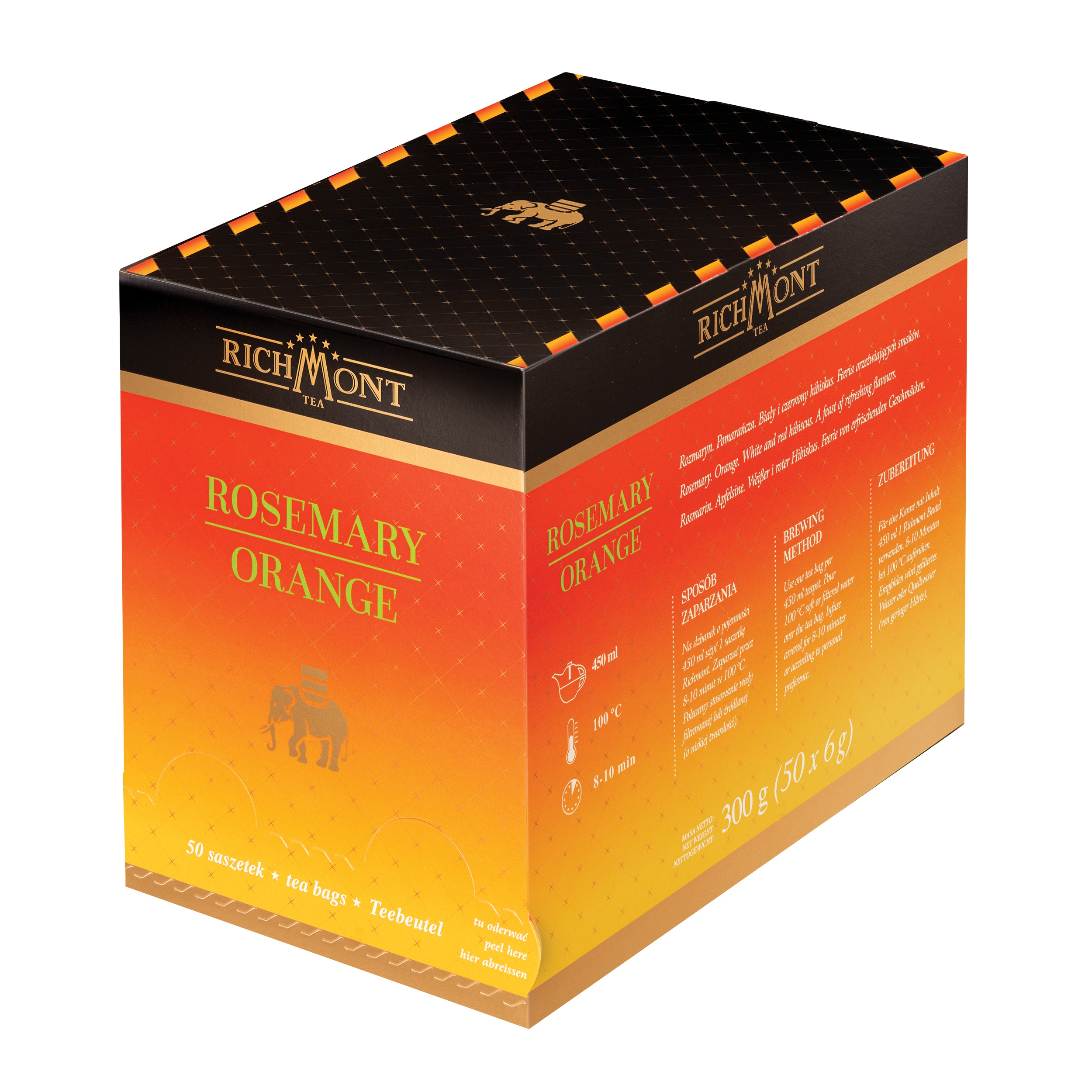 Levně Čaj Orange Rosemary 50 ks Richmont