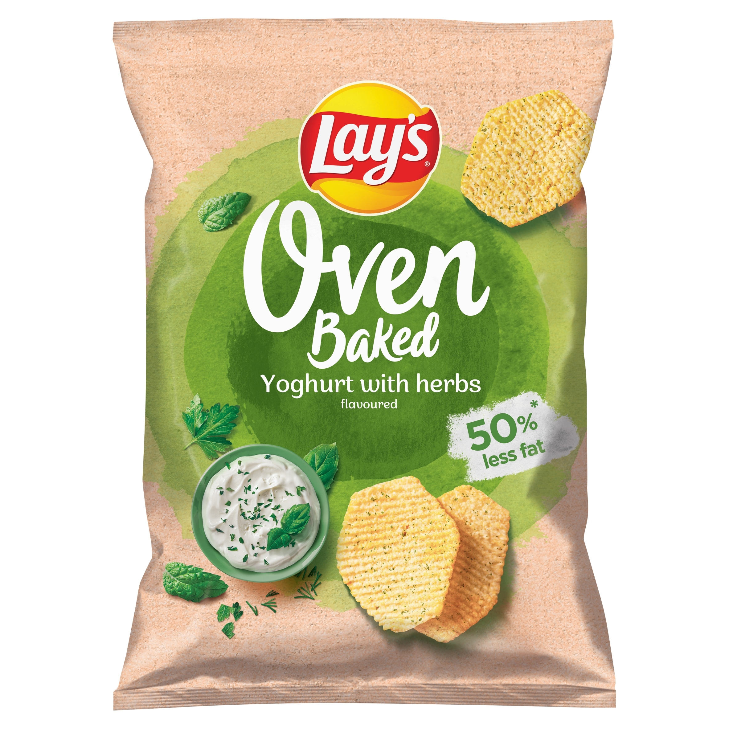 Levně Lay's Oven Baked Chipsy jogurt bylinky 110 g x 8 ks