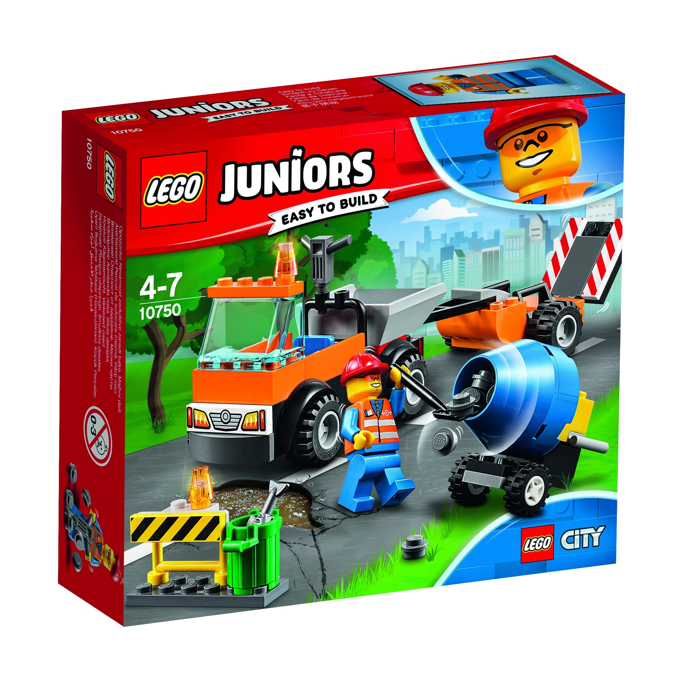 Lego Juniors 10750 Auto silničních prací Stavebnice Stavba silnice Nové