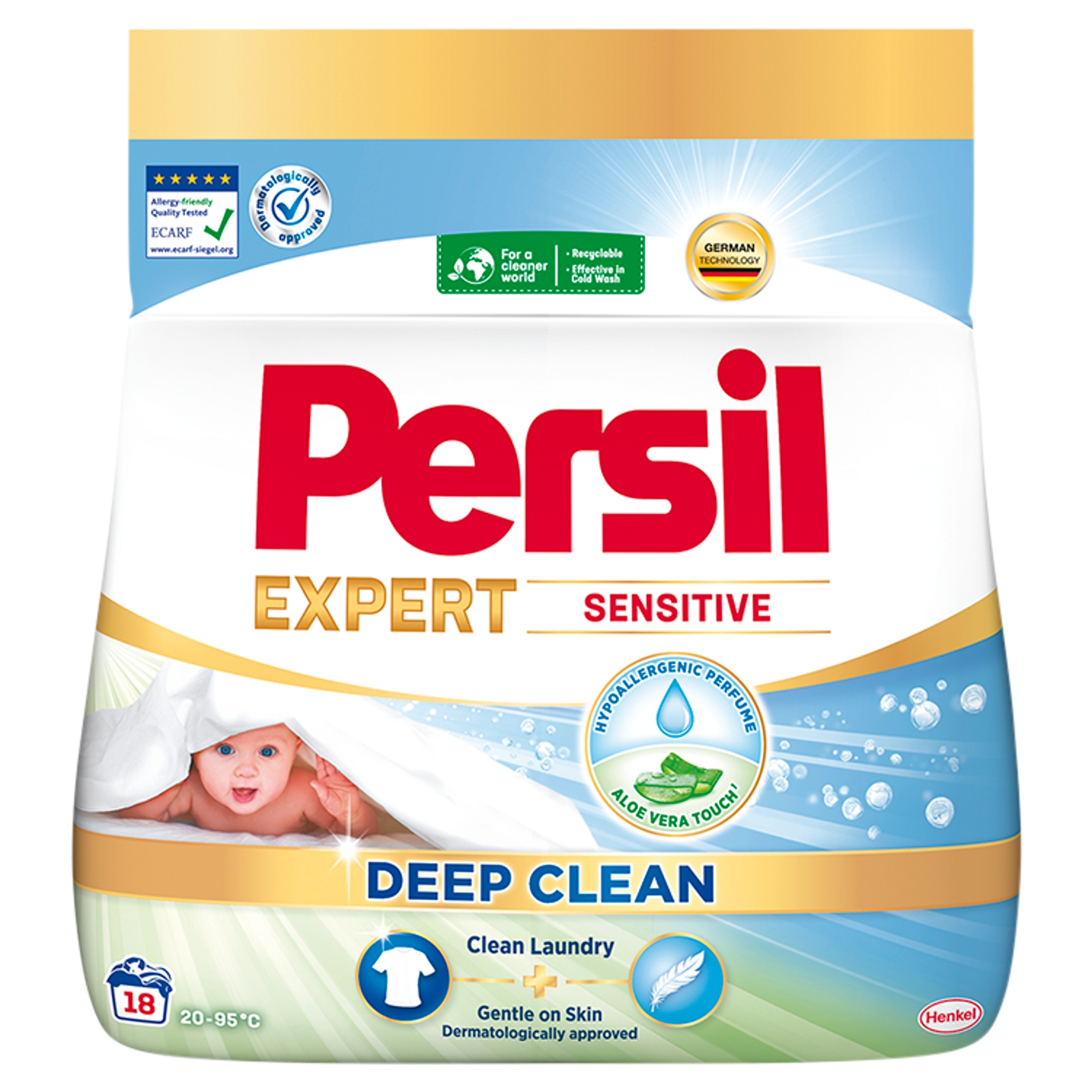 Prací prášek Persil Deep Clean Expert Sensitive 990 g
