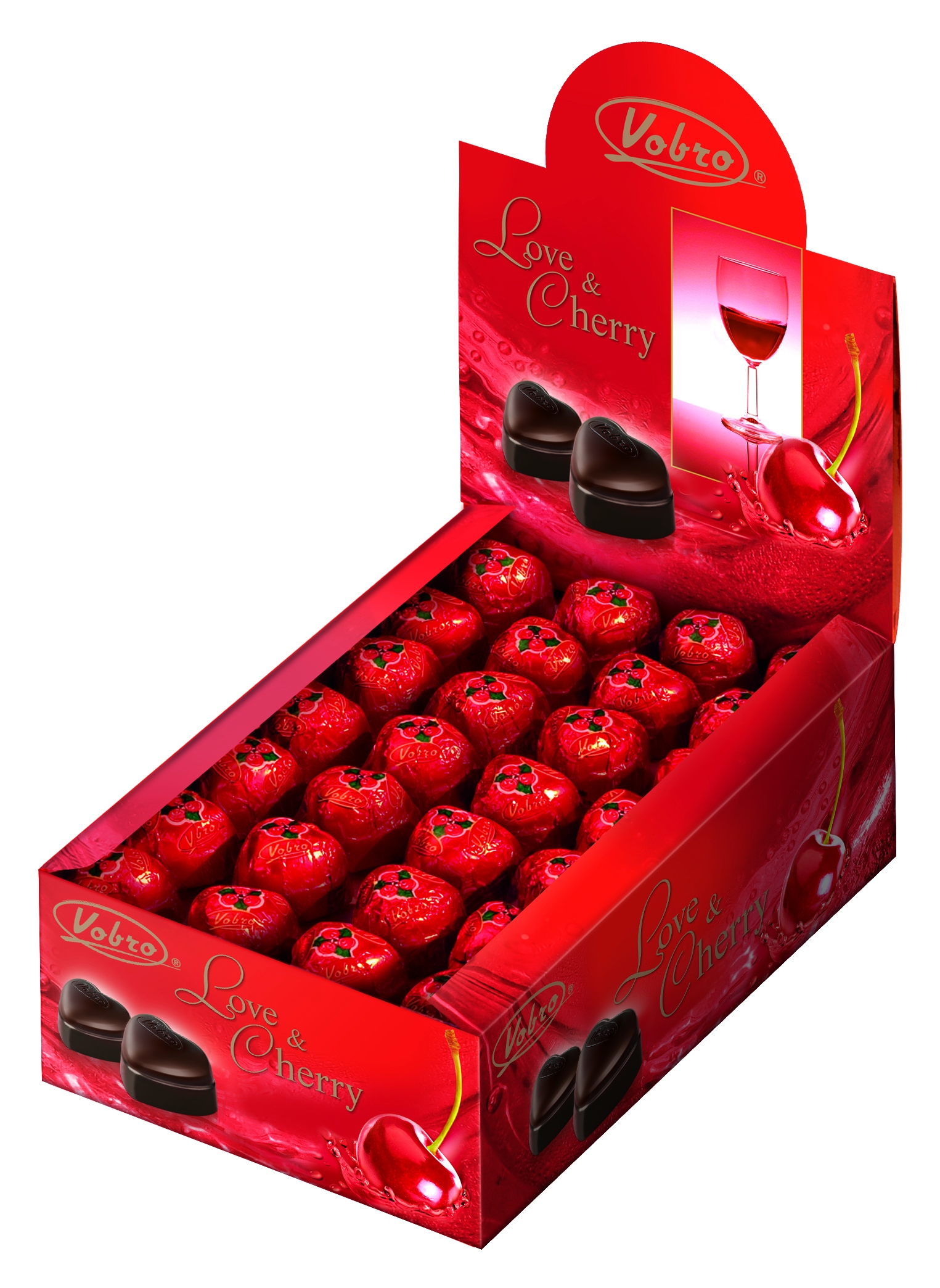 Levně Višeň v čokoládě v alkoholu Love & Cherry Vobro 1,5 kg