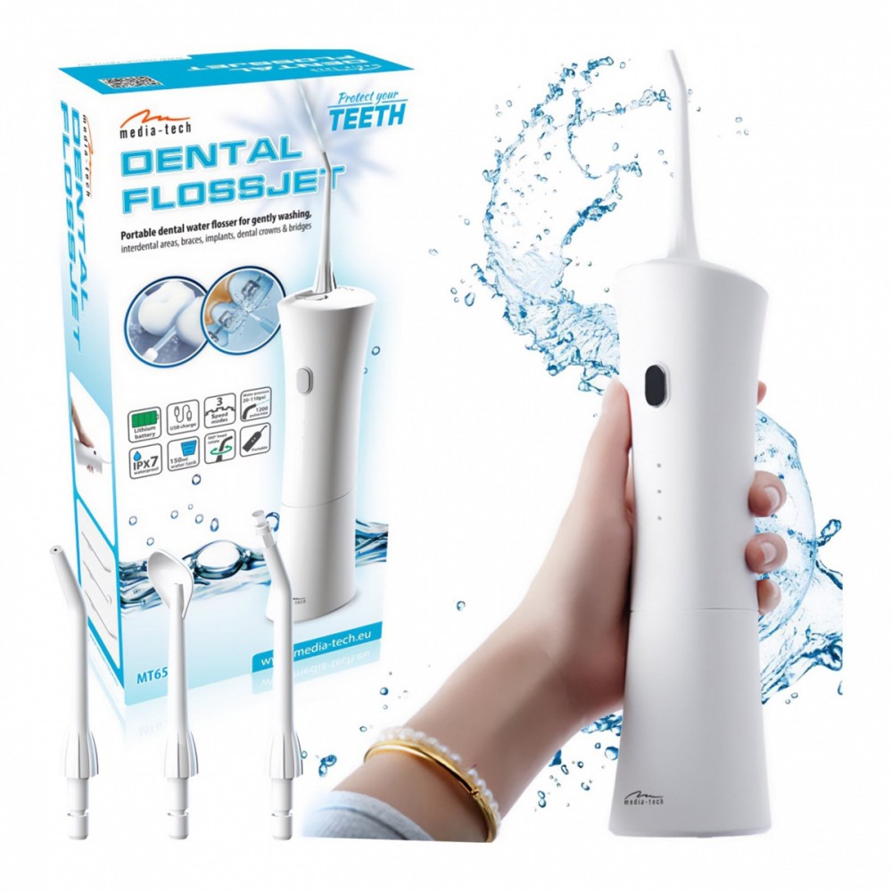 Irygator podróżny do Zębów Dentystyczny Bezprzewodowy Dental Flosjet MT6528