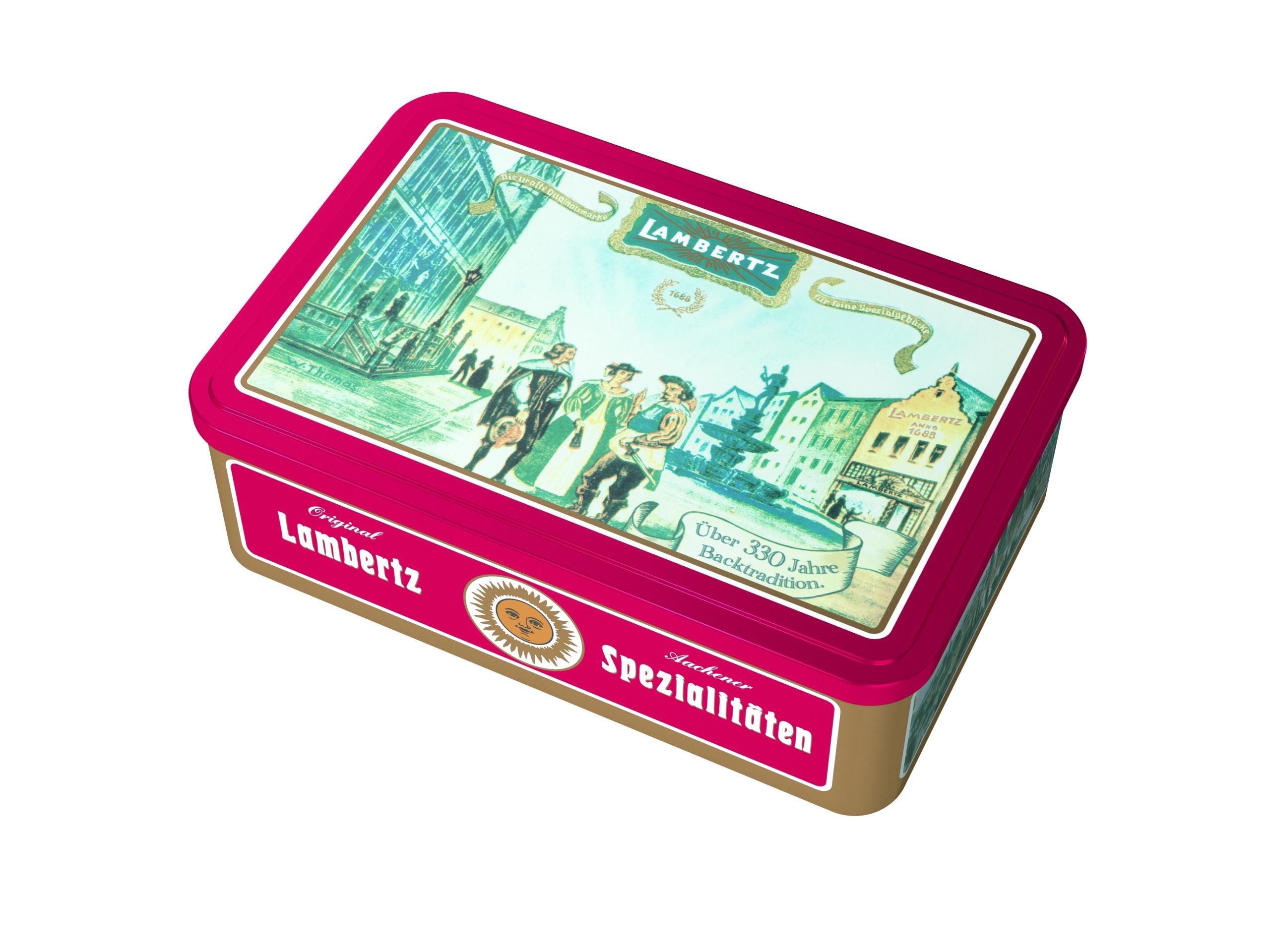 Levně 2x Lambertz Směs perníčků v plechovce „Zum Fest“ 300 g