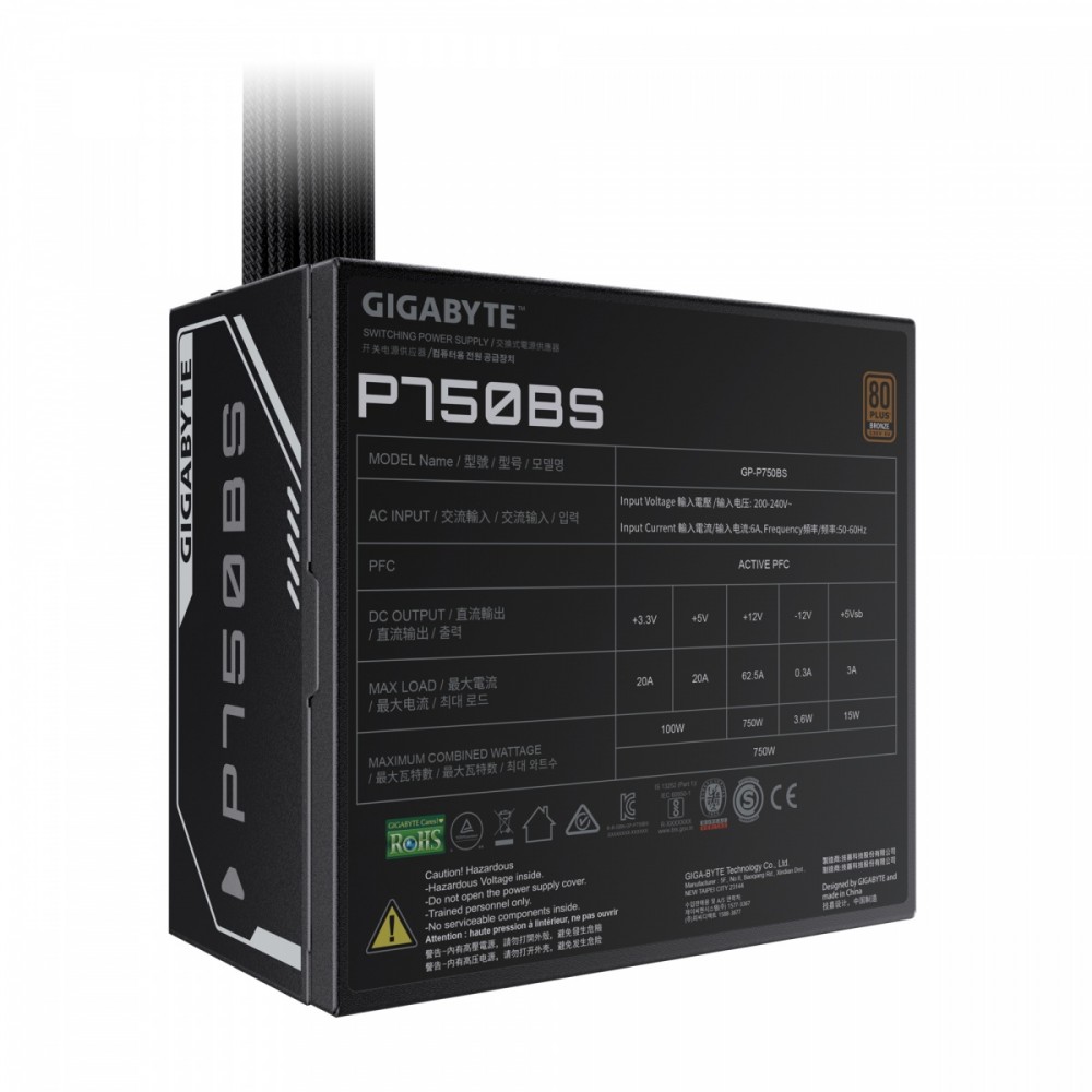 Zasilacz GIGABYTE GP-P750BS 750W 80 PLUS BR — 9