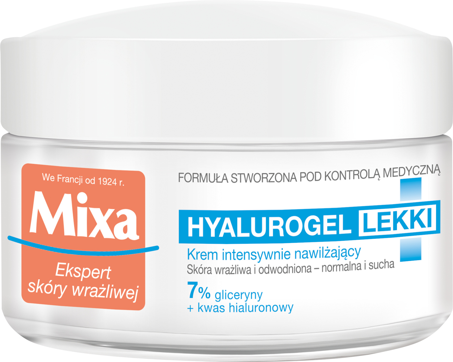 Mixa Hyalurogel lehký hydratační krém na obličej pro citlivou pokožku 50 ml
