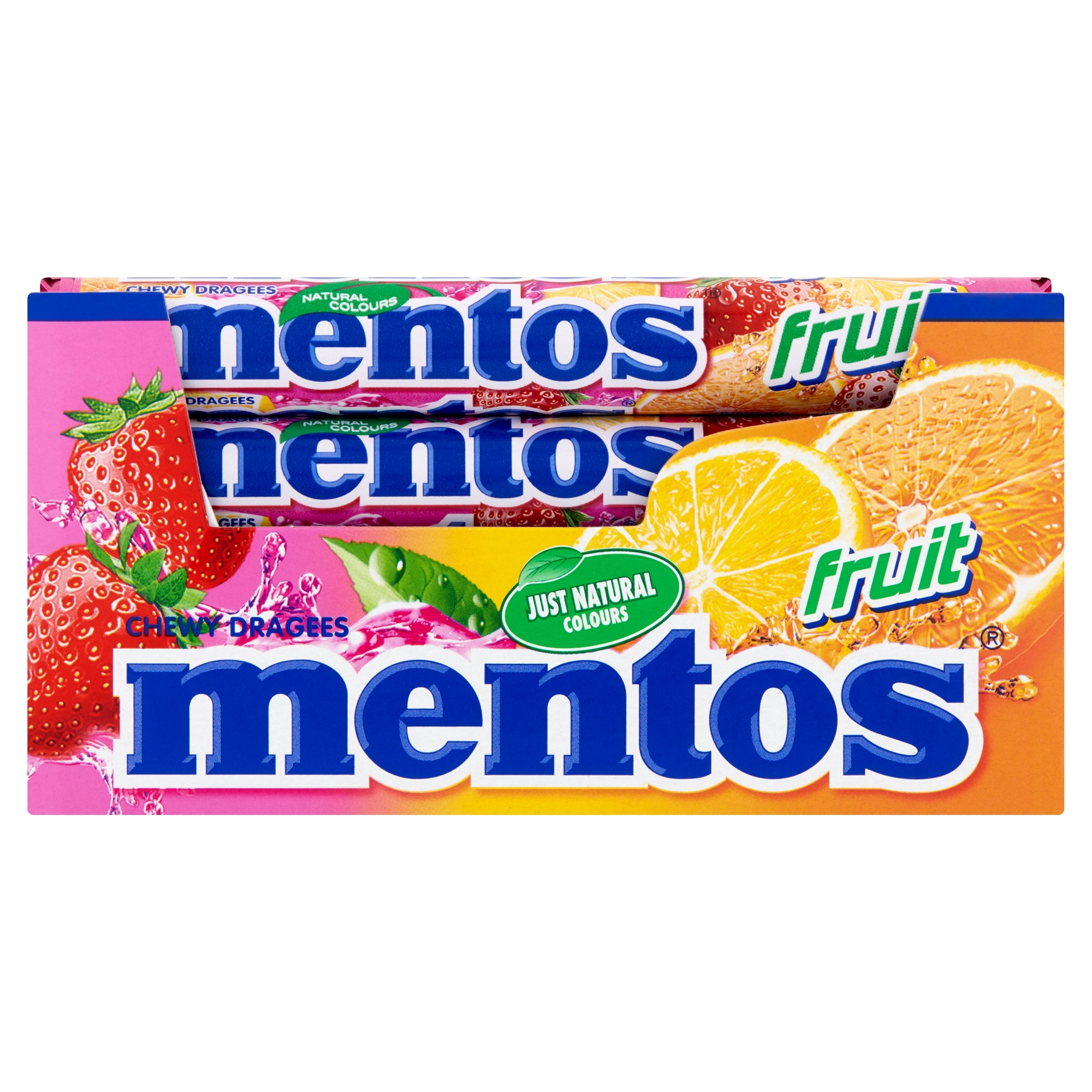 Mentos Fruit Žvýkací bonbóny s ovocnou příchutí 38 g x 40 ks