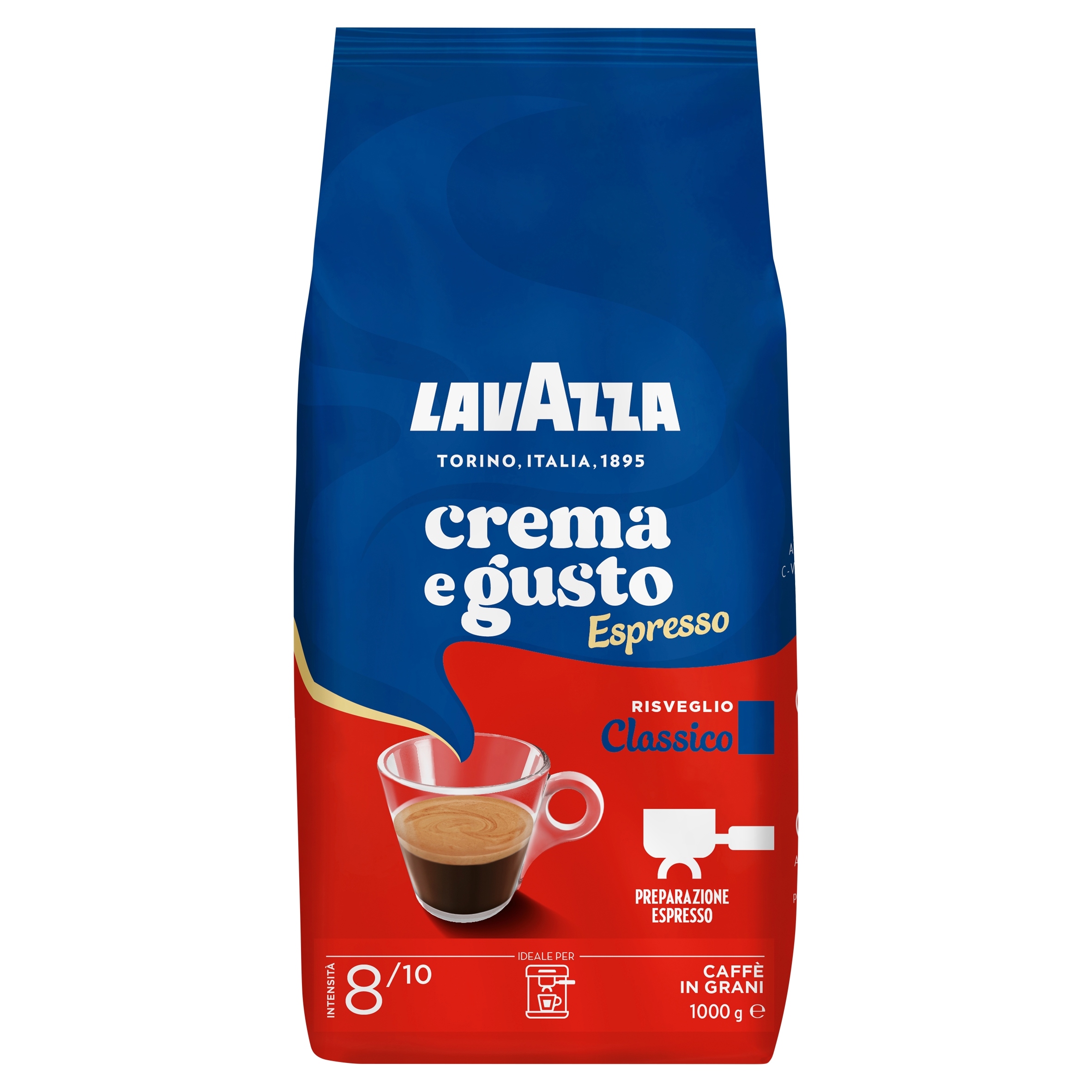 Levně Káva Směsová Lavazza Crema E Gusto Classico 1 kg