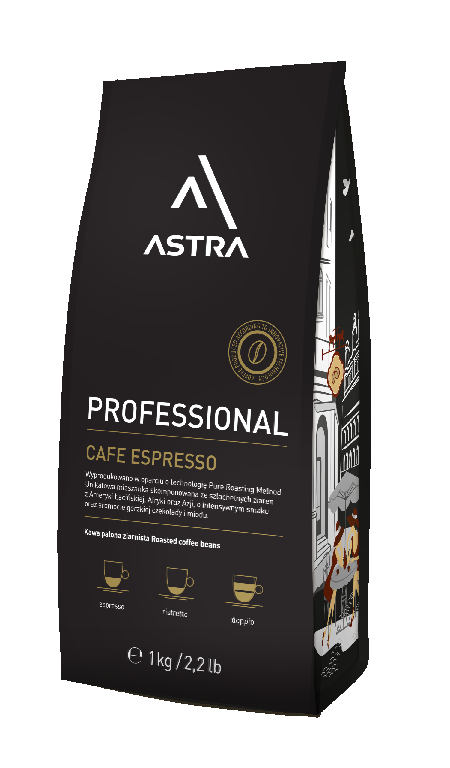 Levně Astra Professional Espresso Káva zrnková Arabica 1000 g 1 kg