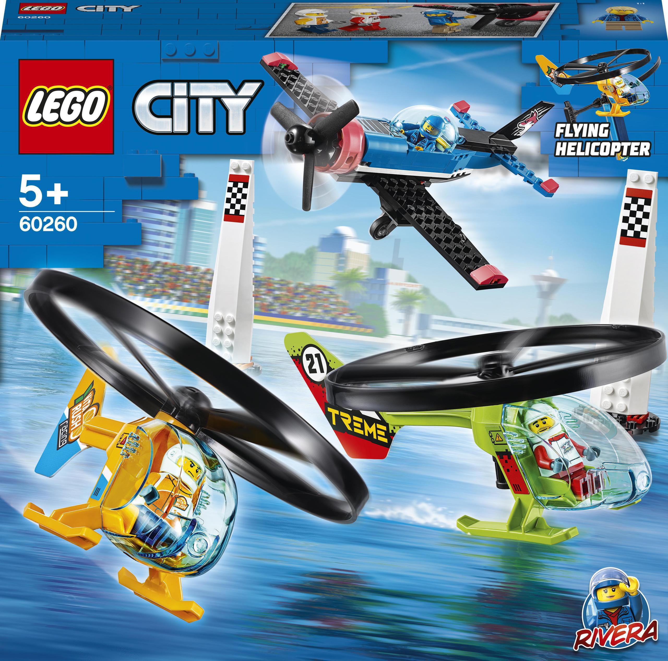 Lego 60260 City Powietrzny wyścig, helikopter na linkę, samolot