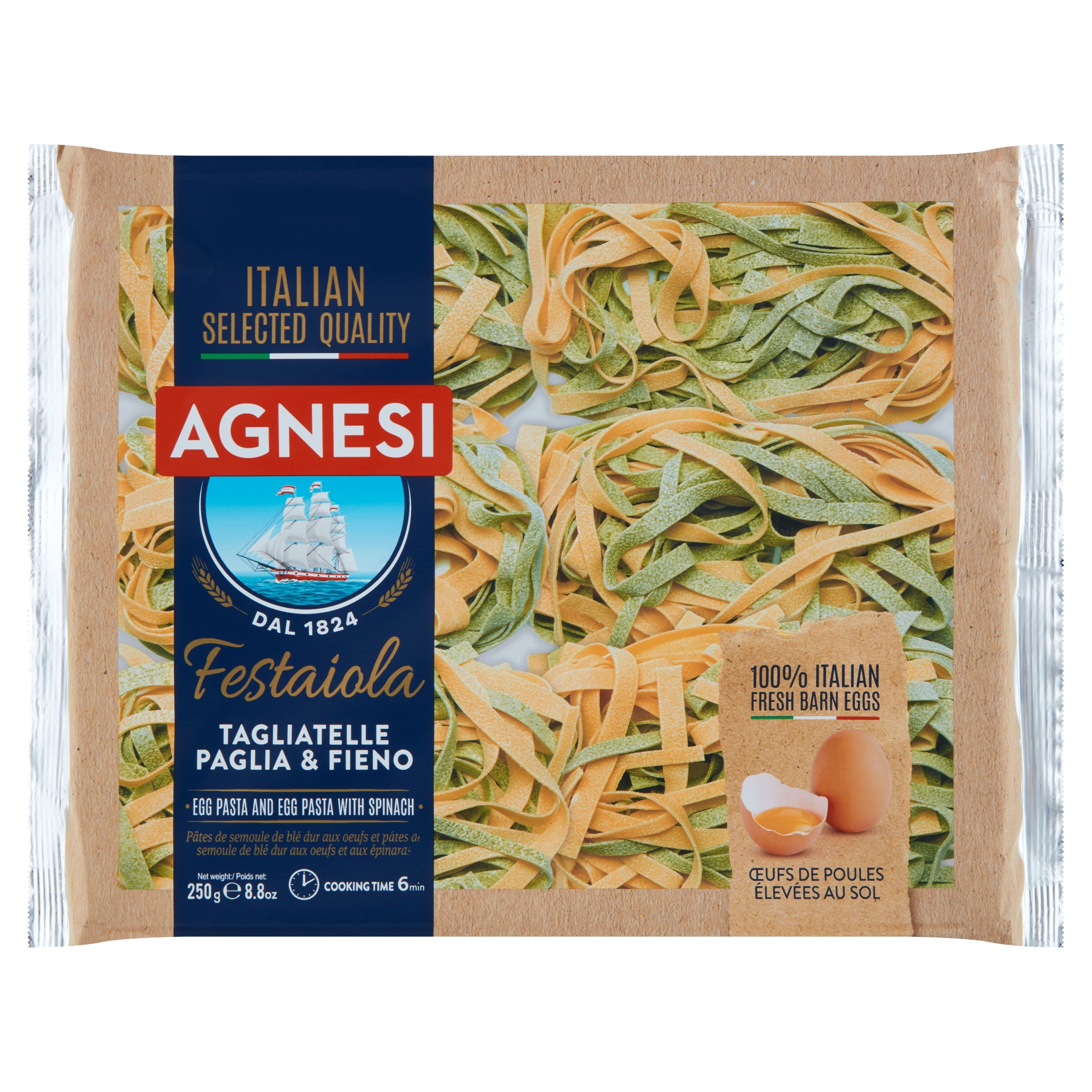 Levně 5X Těstoviny Paglia Fieno 250 g Agnesi Festaiola