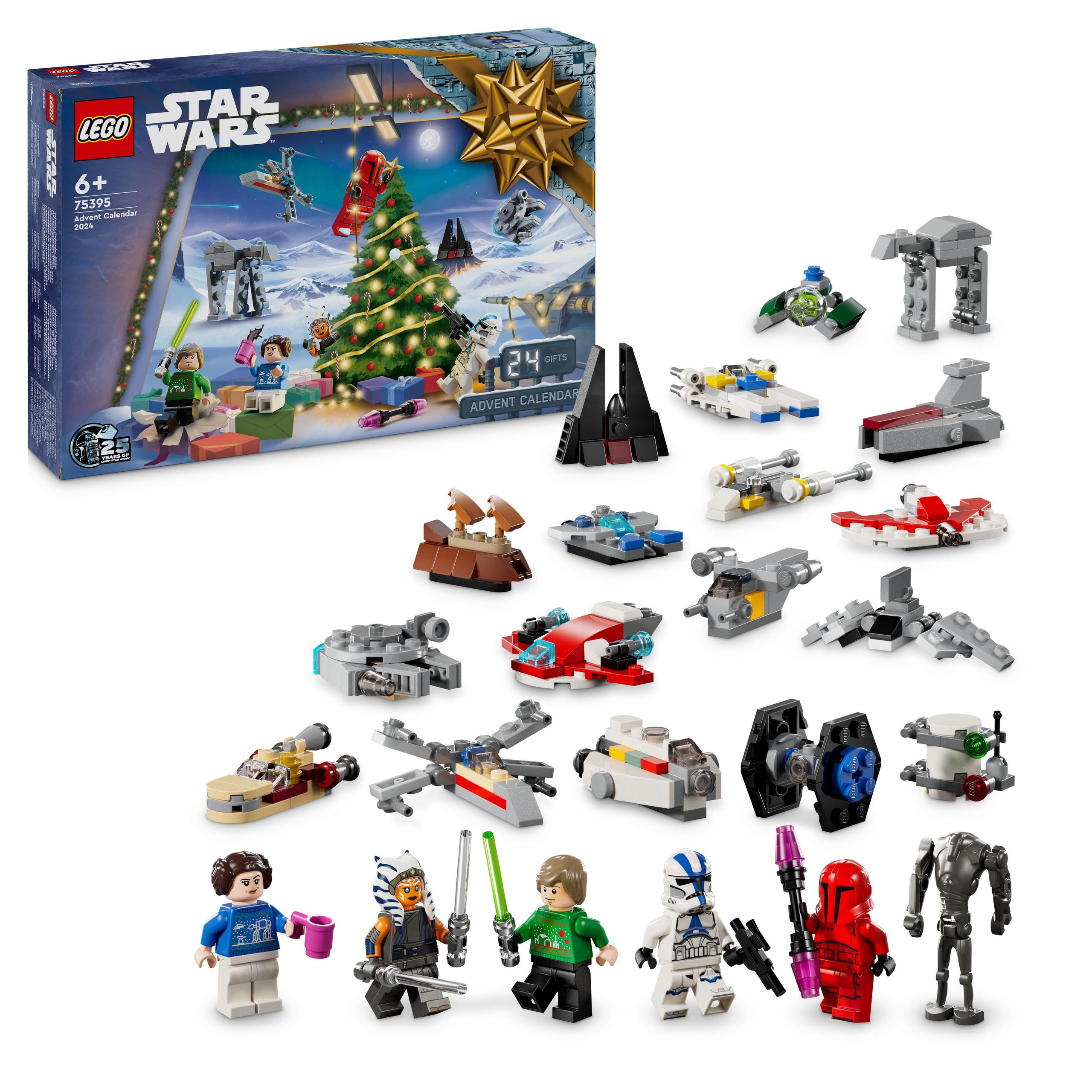 Адвент-календарь LEGO Star Wars 75395 2024, 18 мини-моделей и 5 минифигурок, от 6 лет — фото 5