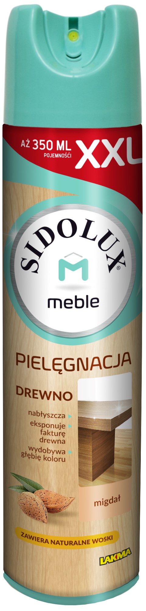 Levně 3X Sidolux, Sprej na nábytek, mandlový, 350 ml