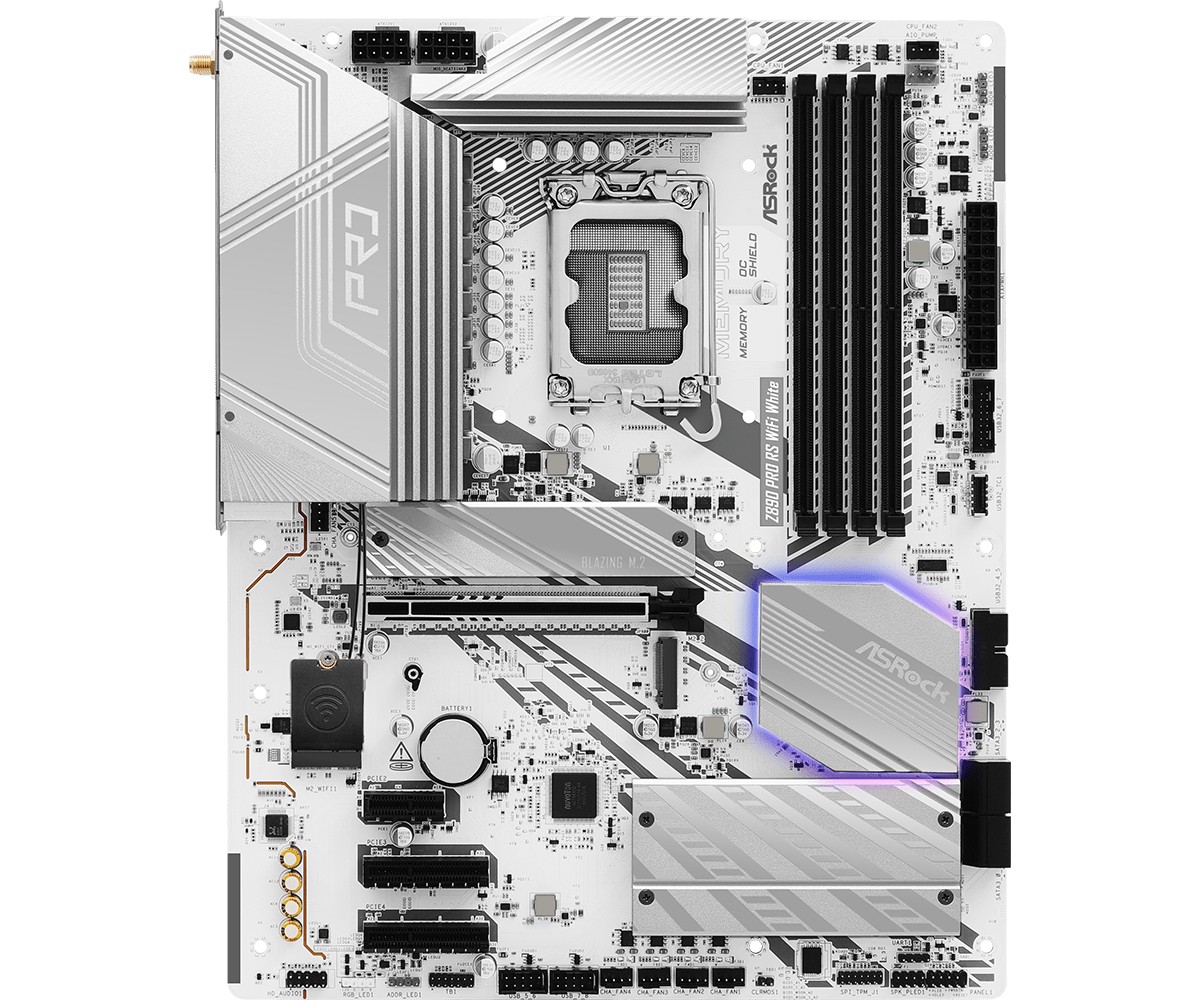 ASROCK Z890 Pro RS WiFi White ATX LGA1851 DDR5 — 10