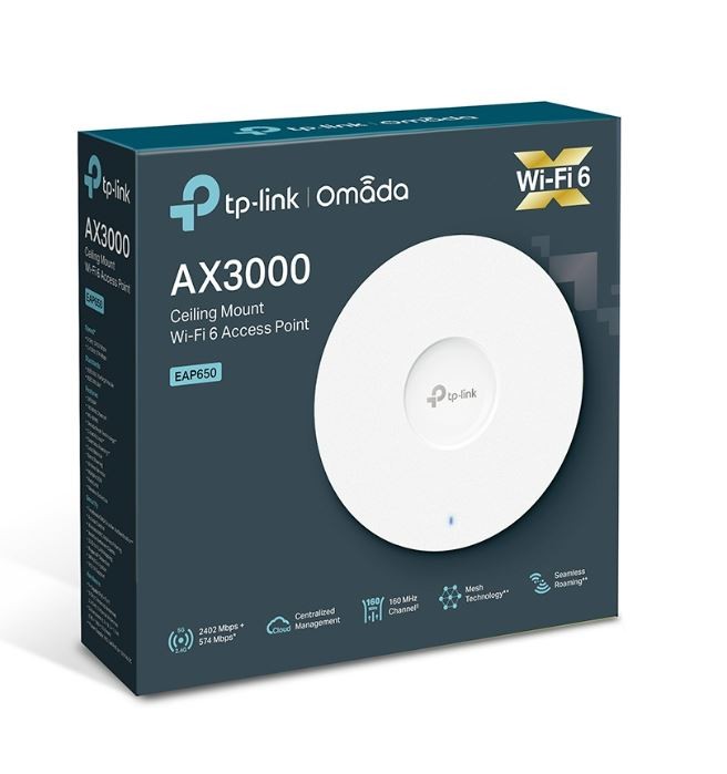 TP-LINK EAP650 AX3000 Punkt Dostępu WiFi 6 Dualband Gigabit PoE — miniatura 16