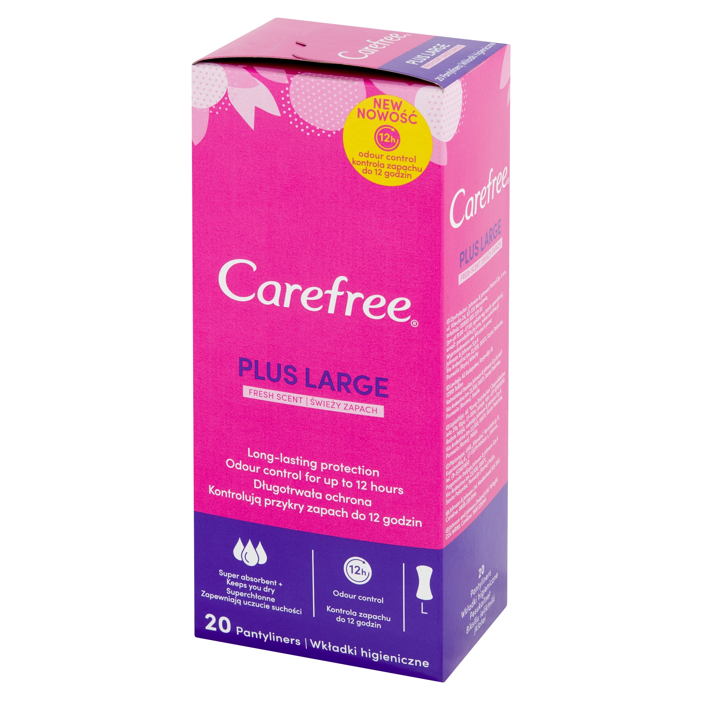 

Carefree Plus Large Wkładki Higieniczne 20SZT