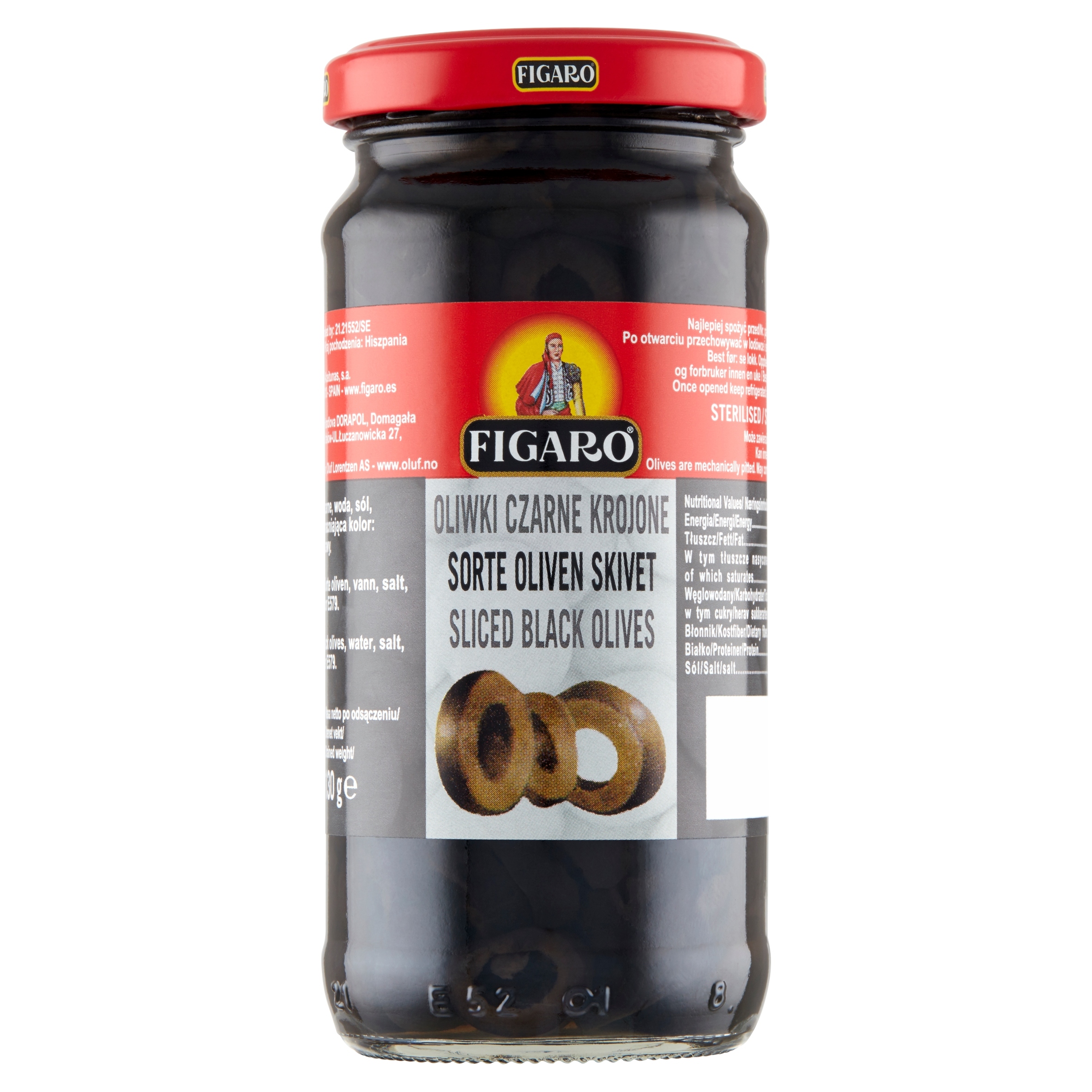 Levně Černé olivy krájené Dorapol 240 g