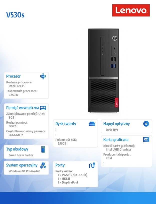 

Desktop V530s Sff 11BM003TPB i5-9400/8GB/256GB