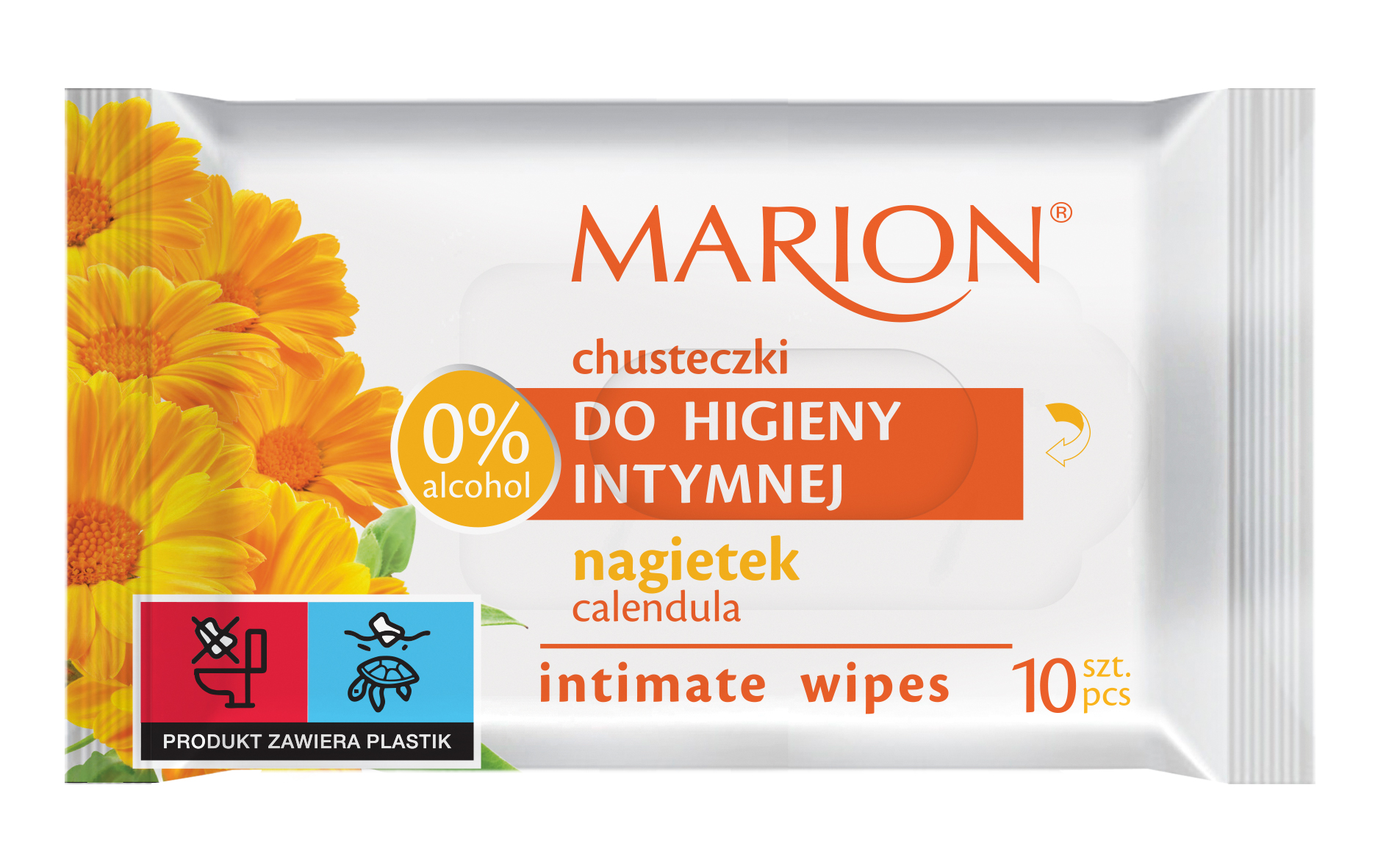 MARION Chusteczki do Higieny Intymnej NAGIETEK 10 sztuk