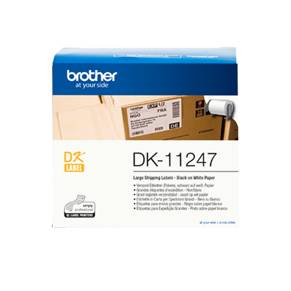 Brother DK-11247 (papírové velké adresní štítky 180 ks) 103mm x 164mm
