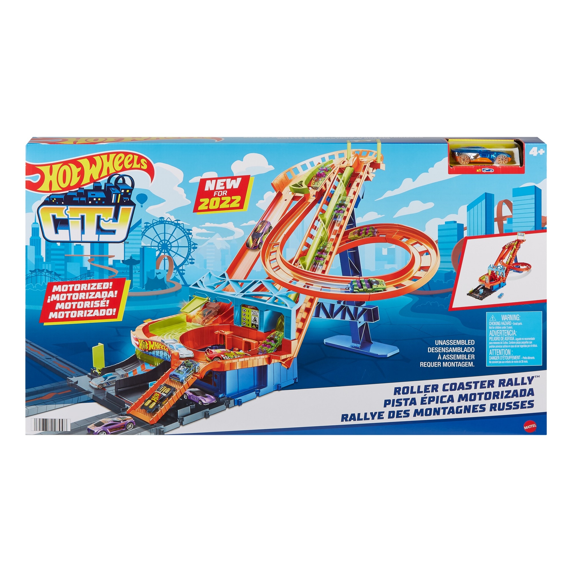 Hot Wheels Rajdowy Rollercoaster Zestaw z napędem HDP04