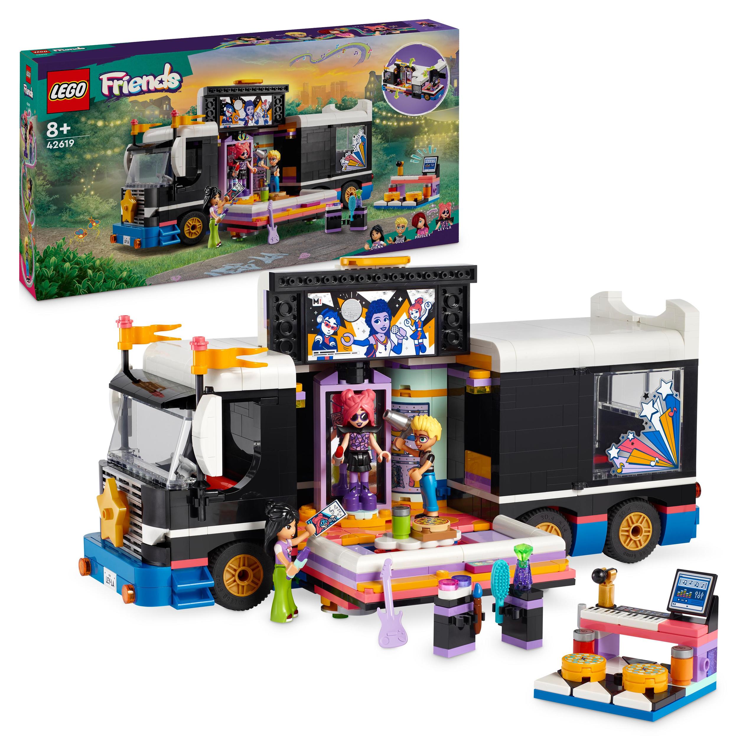 Lego 42619 Friends Koncertní autobus popové hvězdy dárek 845 dílků