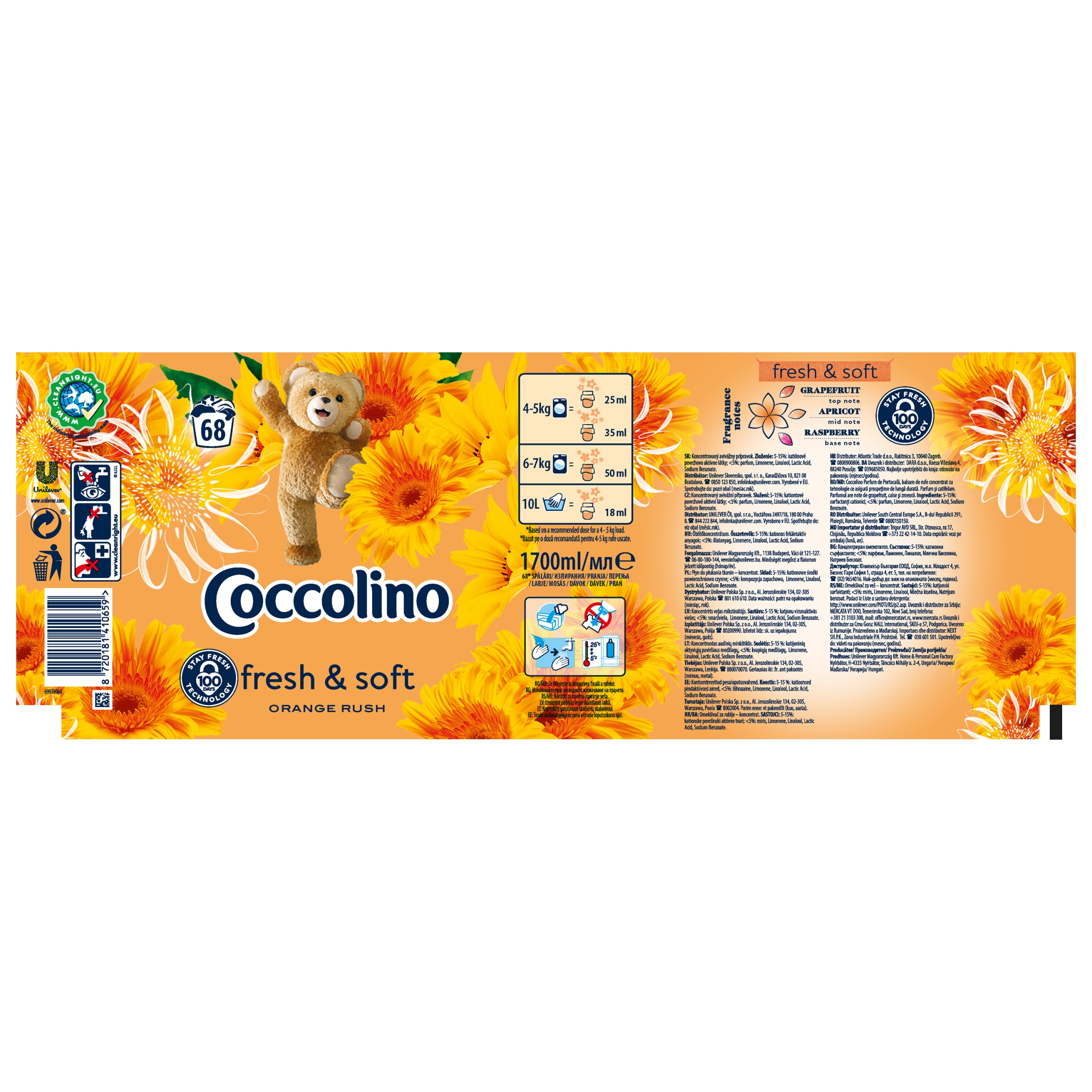 Levně Coccol Tekuté Jádro Oranžové 6x1,7L