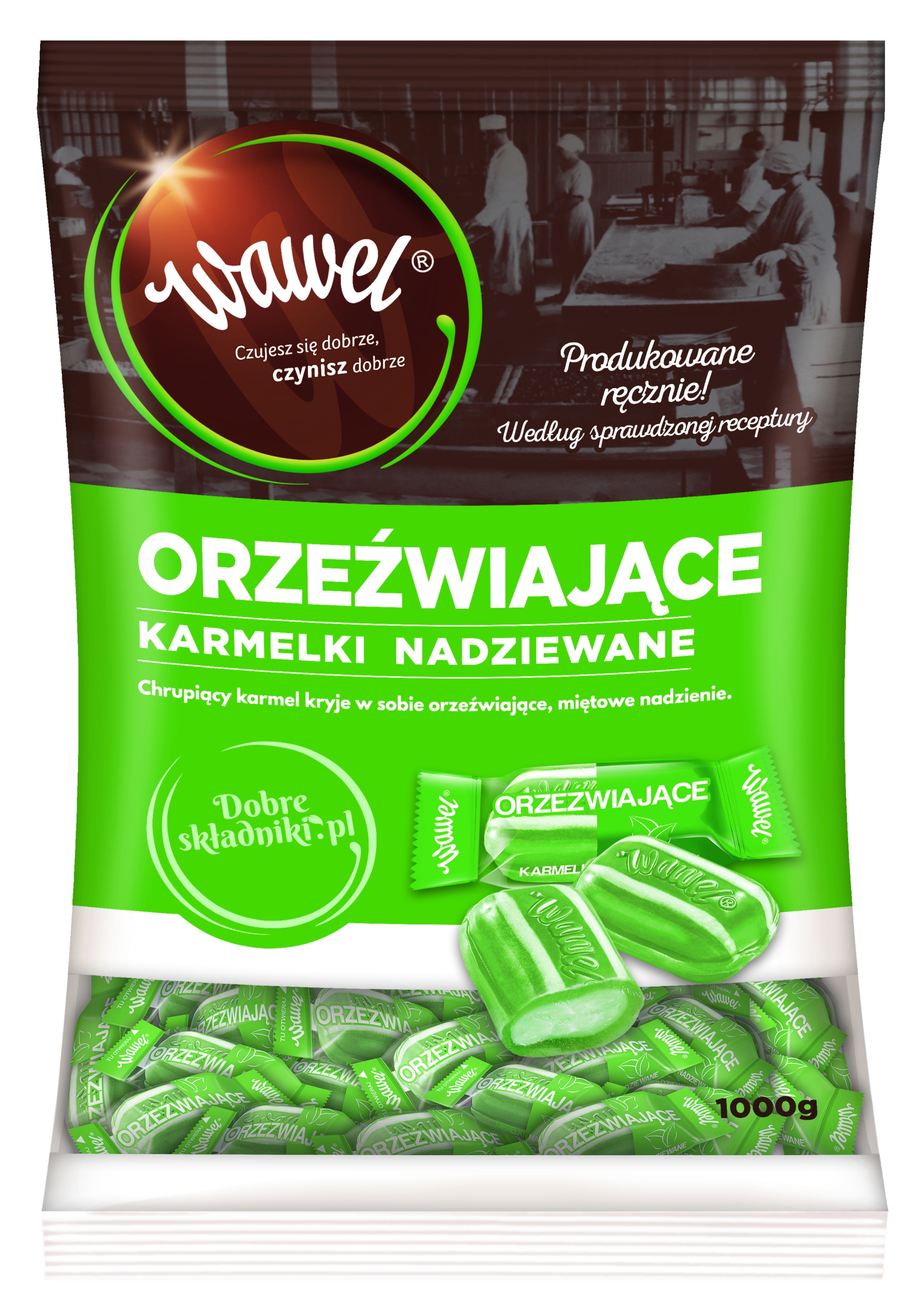 Levně Wawel Osvěžující plněné karamelky 1 kg